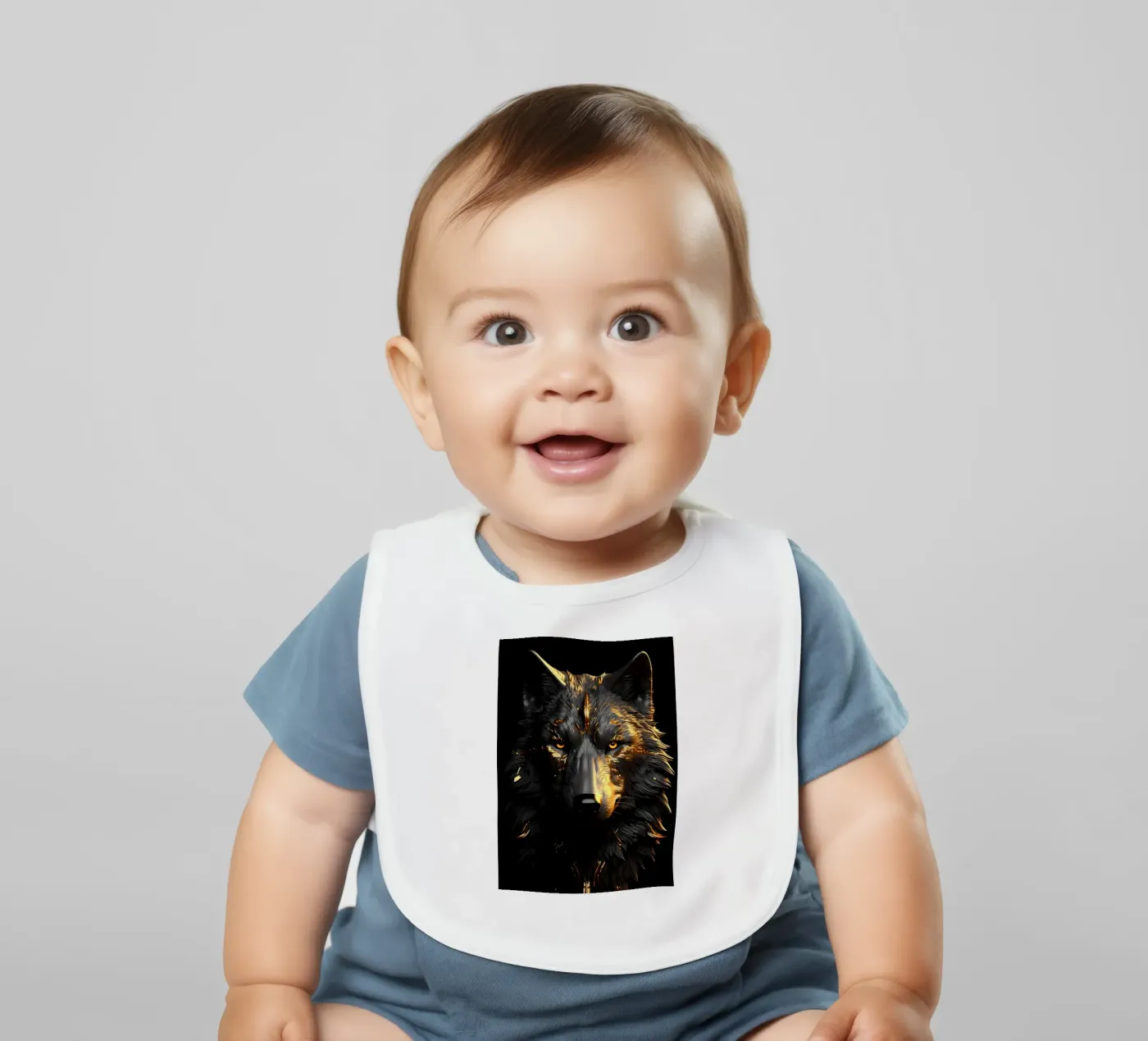 Wolf Tier Babylätzchen von Pierre Walton