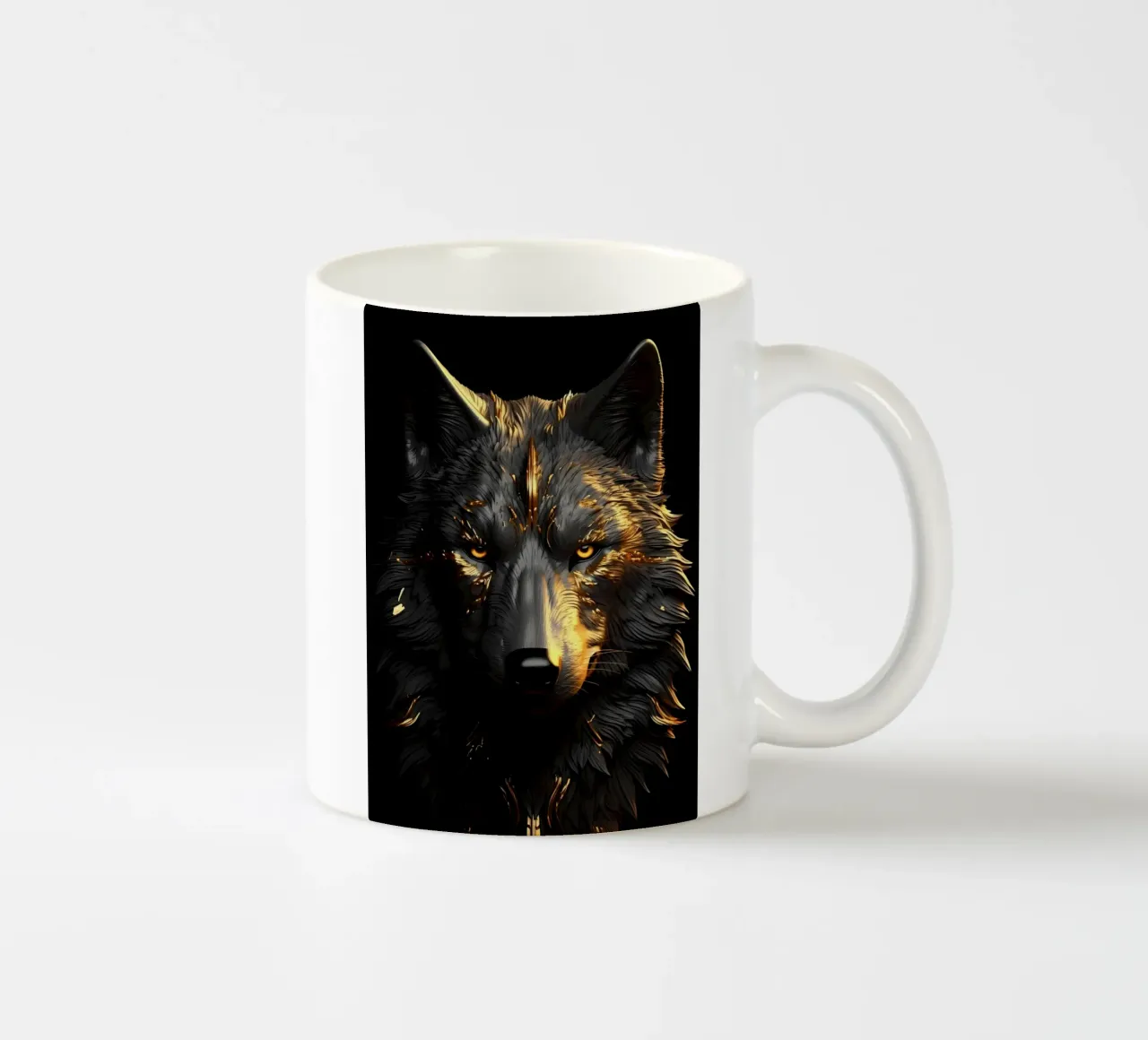 Animale lupo tazza in ceramica da Pierre Walton