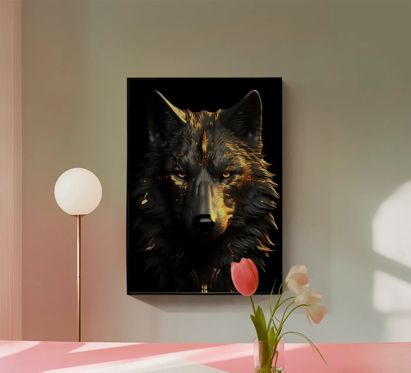 Wolf Animal plexiglass da Pierre Walton