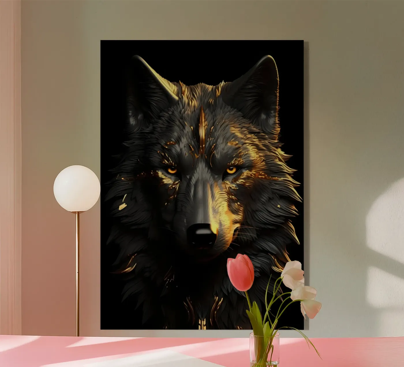 Wolf Animal plexiglass da Pierre Walton