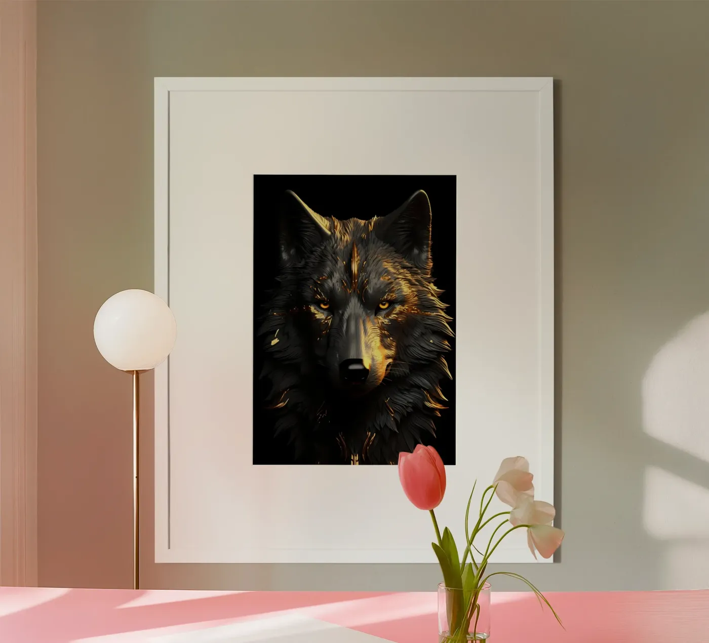 Wolf Animal poster van Pierre Walton