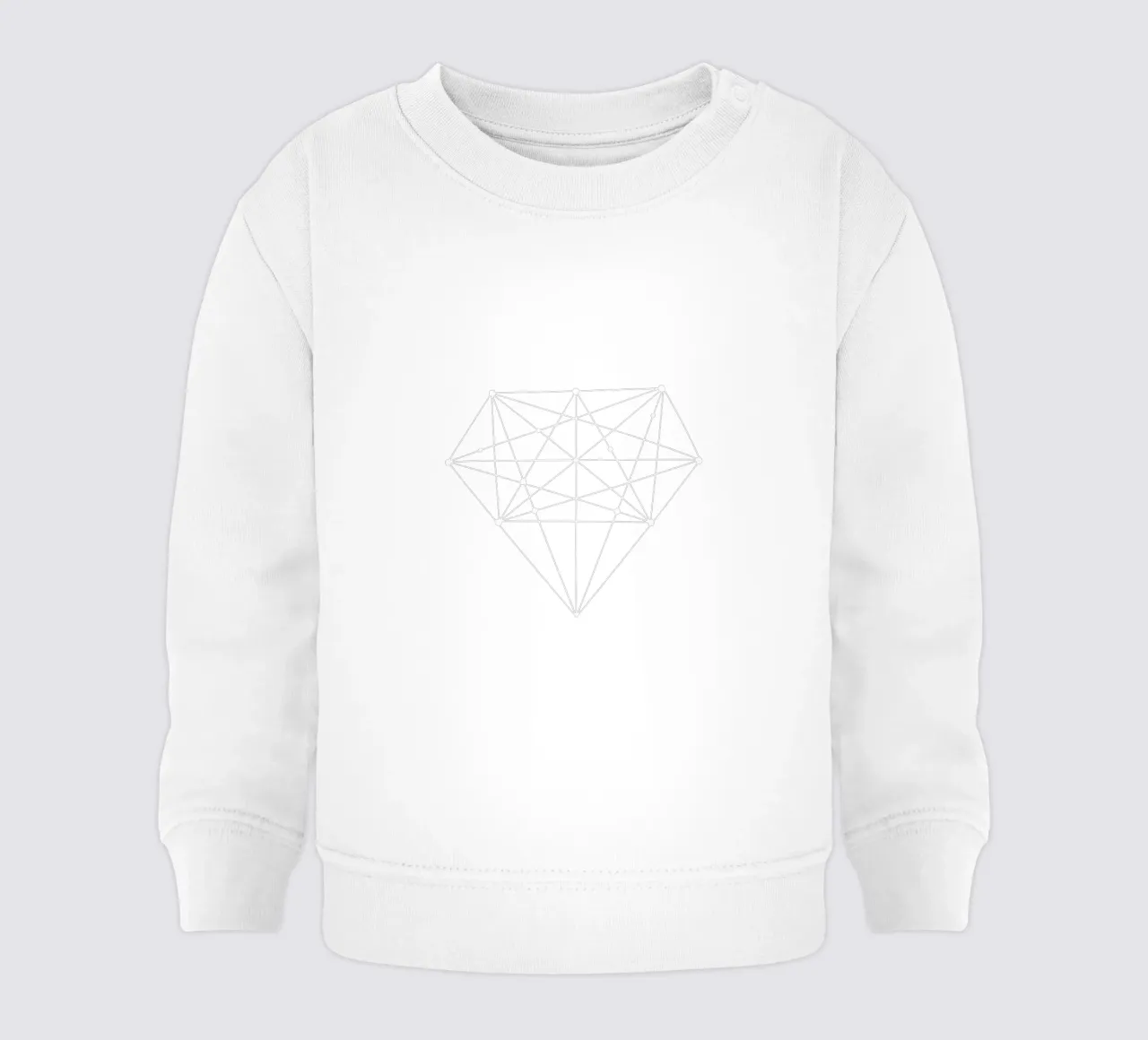 Diamante Elegante design geometrico in bianco e nero felpa neonato da THE MOTIVATED TYPE