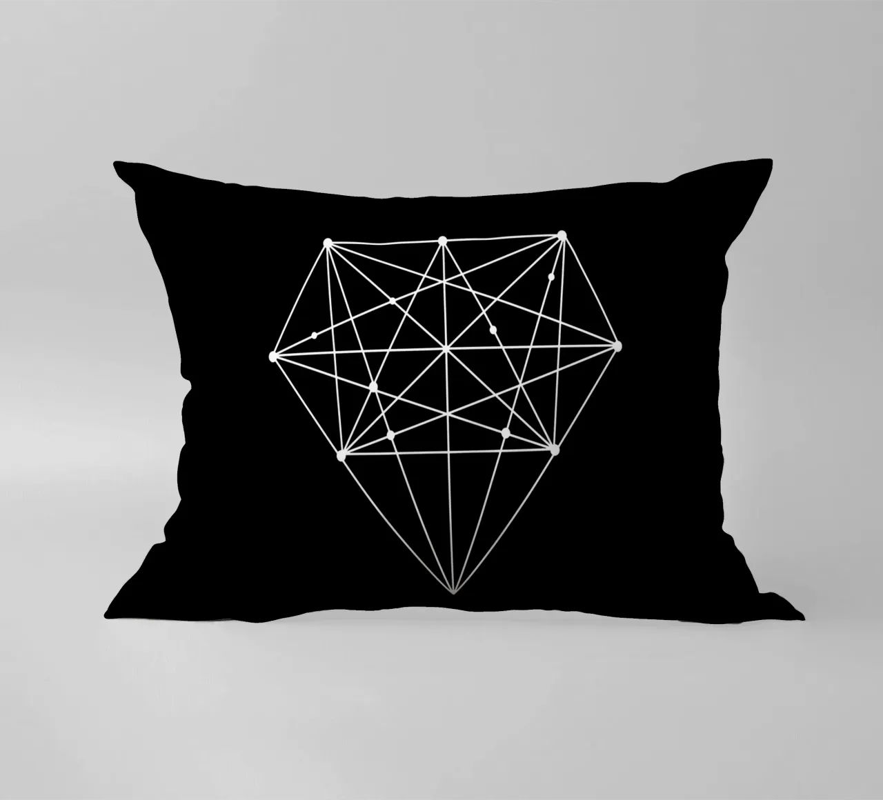 Diamante Elegante design geometrico in bianco e nero cuscino da THE MOTIVATED TYPE