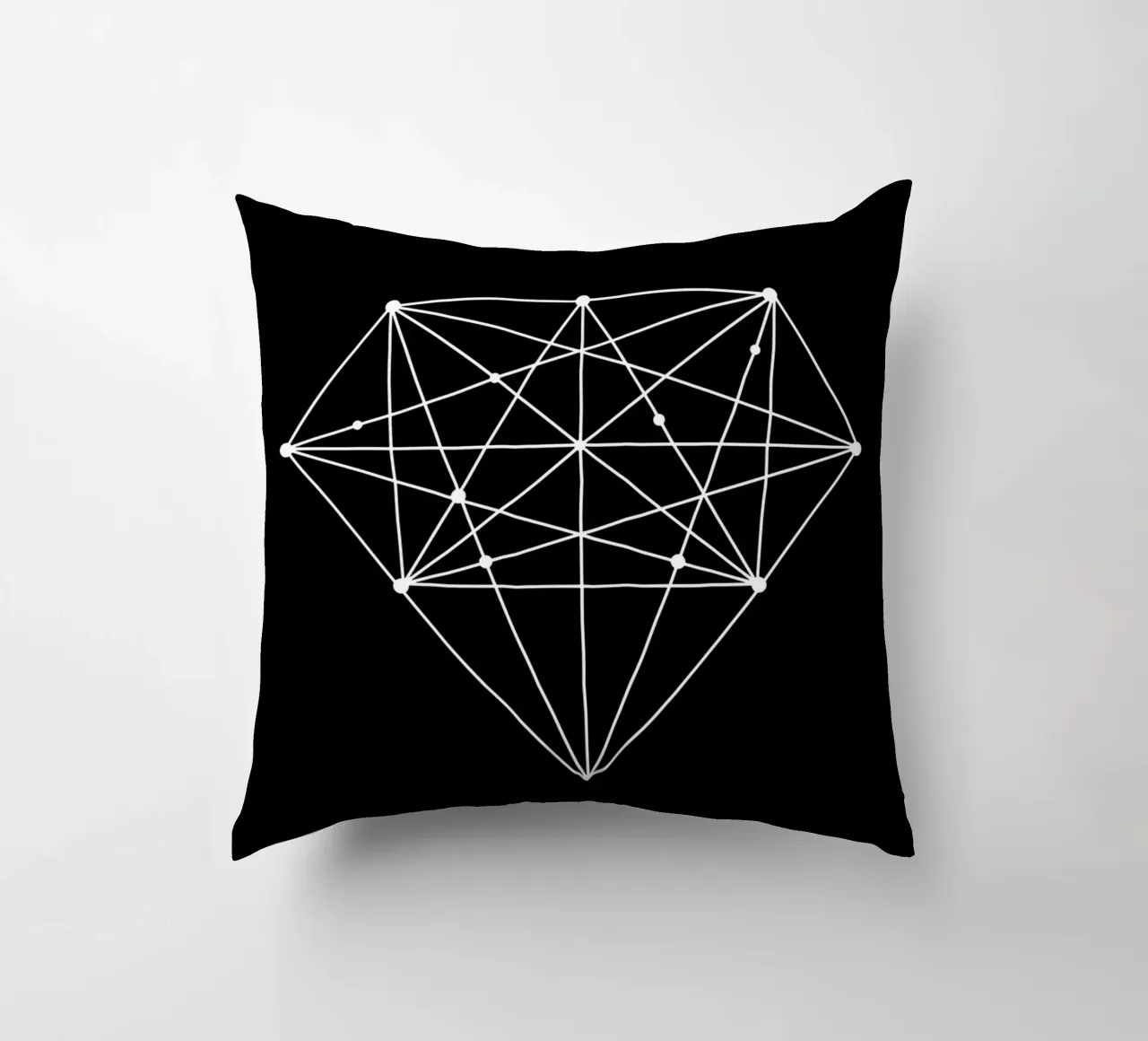 Diamante Elegante design geometrico in bianco e nero cuscino da THE MOTIVATED TYPE