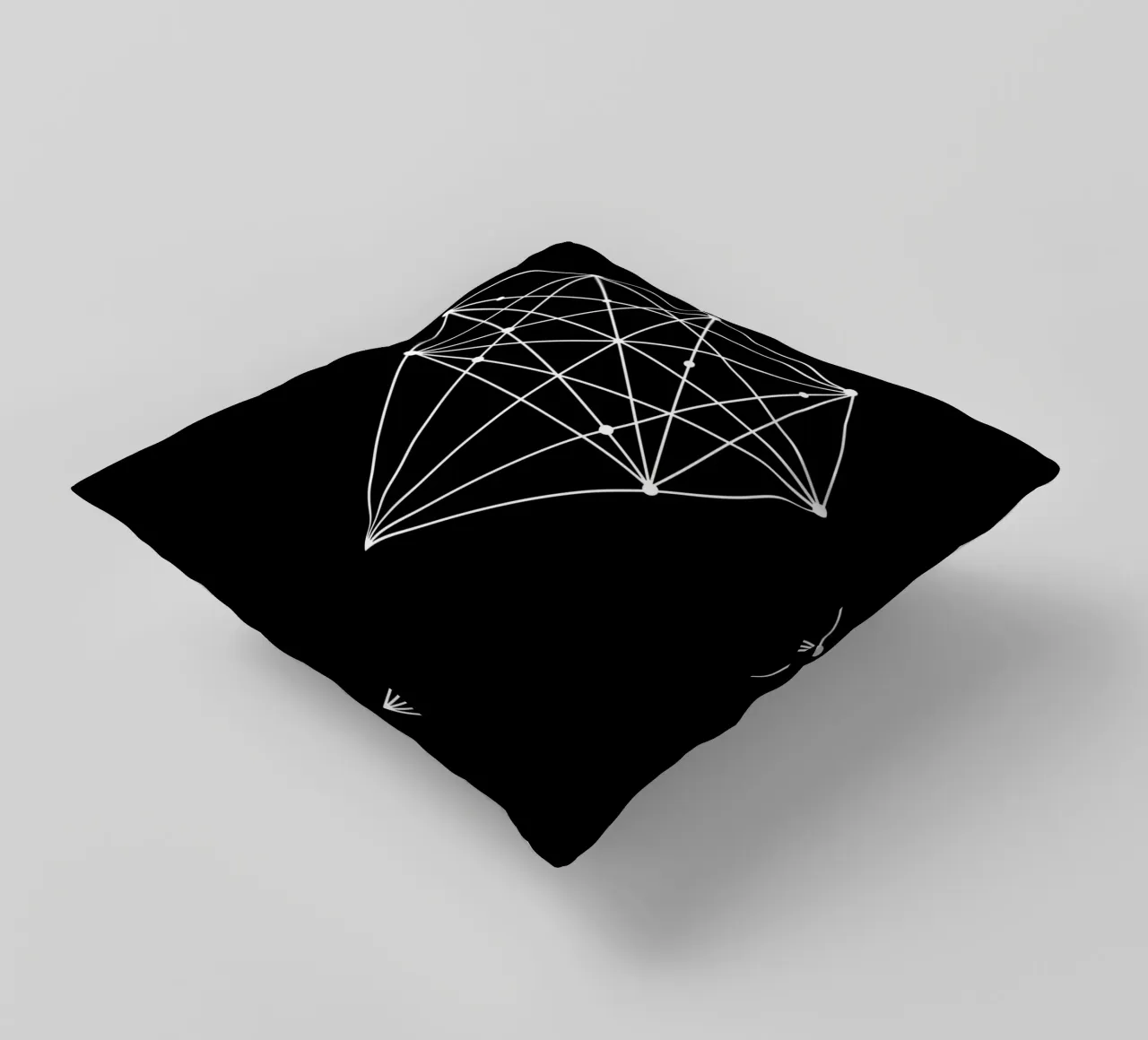 Diamante Elegante design geometrico in bianco e nero cuscino da THE MOTIVATED TYPE