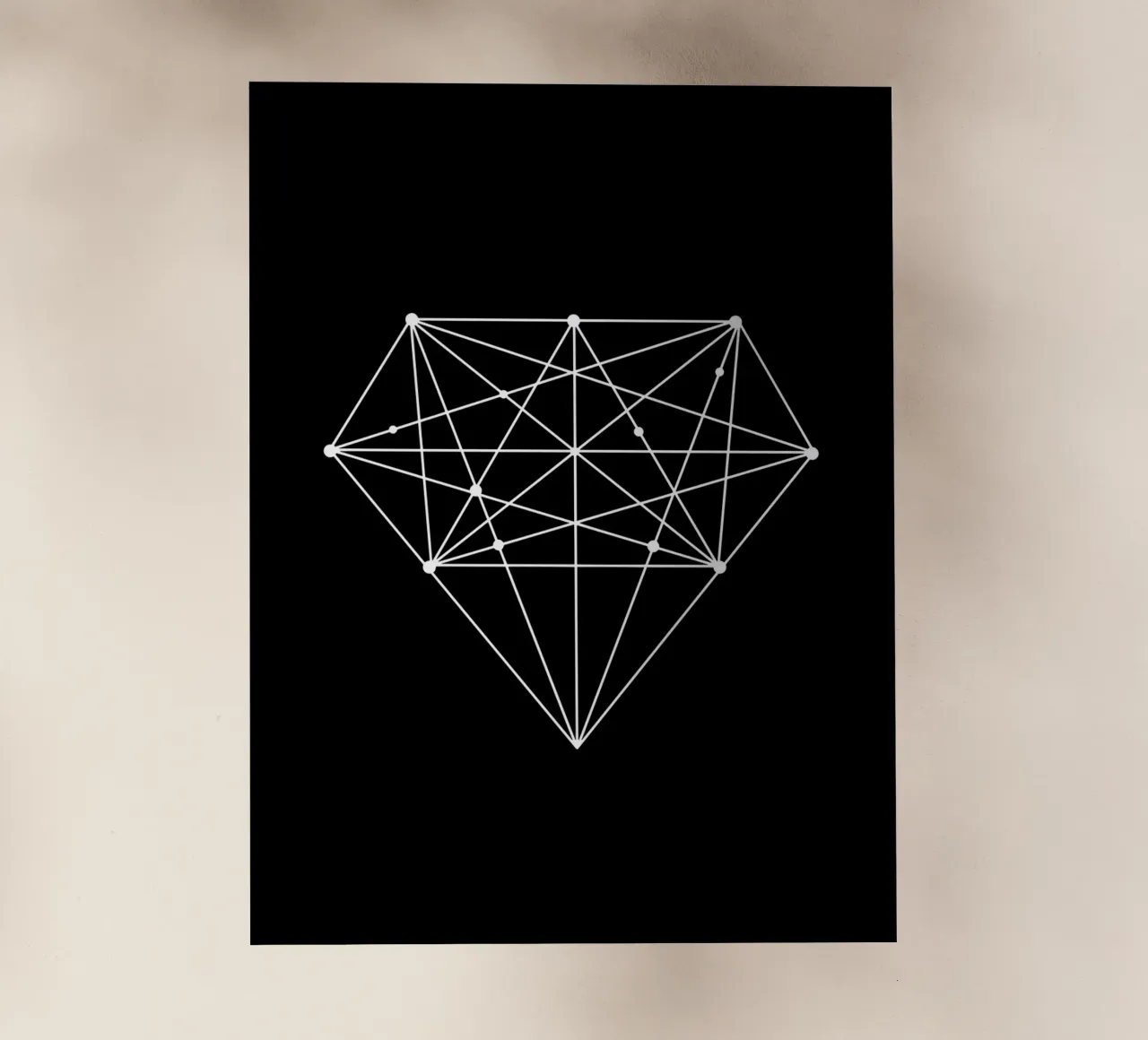 Diamante Elegante design geometrico in bianco e nero pellicola backlit da THE MOTIVATED TYPE