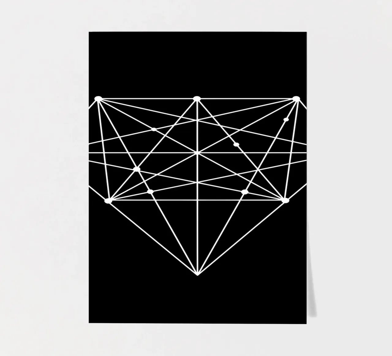 Diamond Elegant Geometric Design in Black and White sticker sheet by THE MOTIVATED TYPE