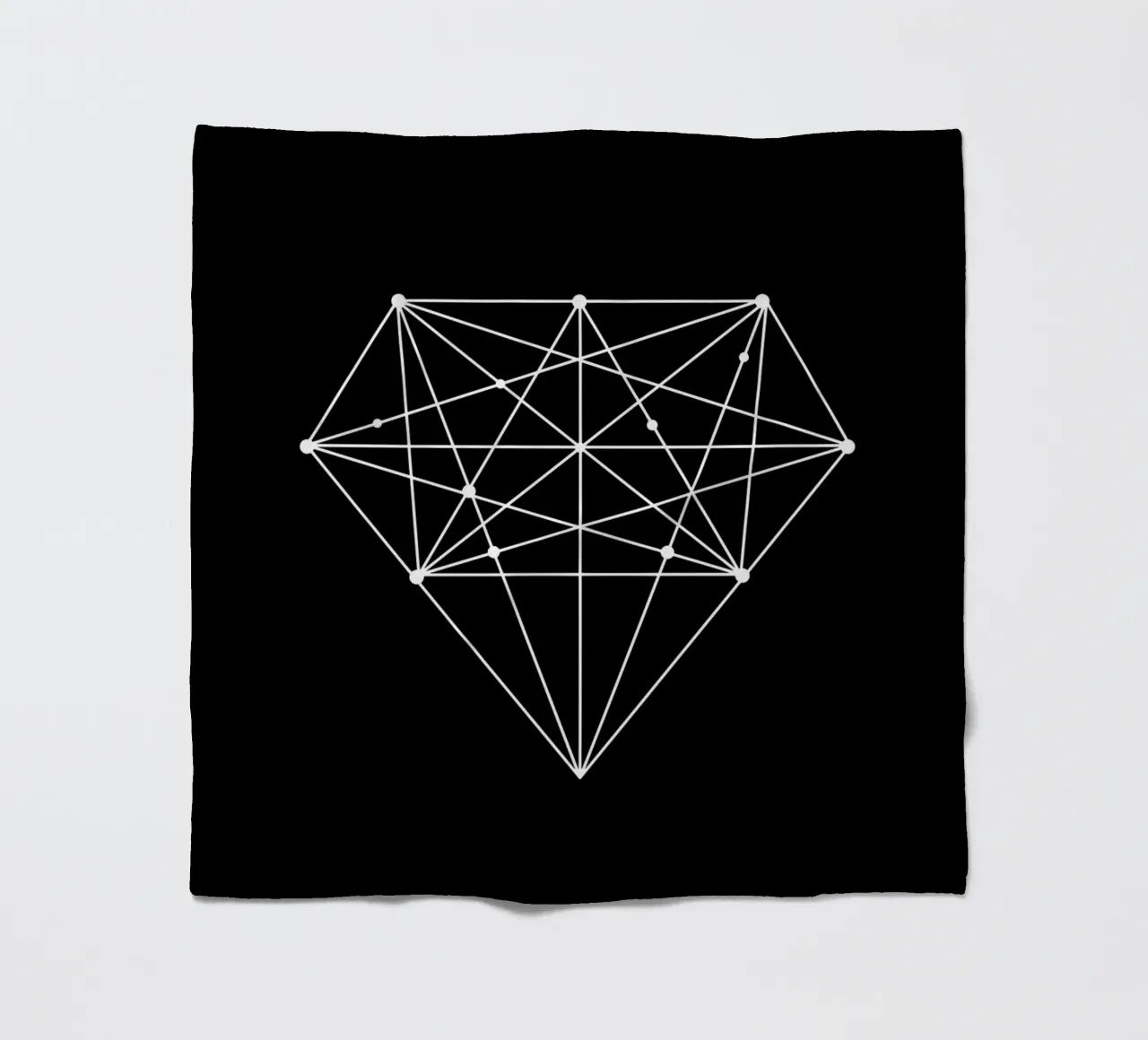Diamante Elegante design geometrico in bianco e nero coperta in pile da THE MOTIVATED TYPE