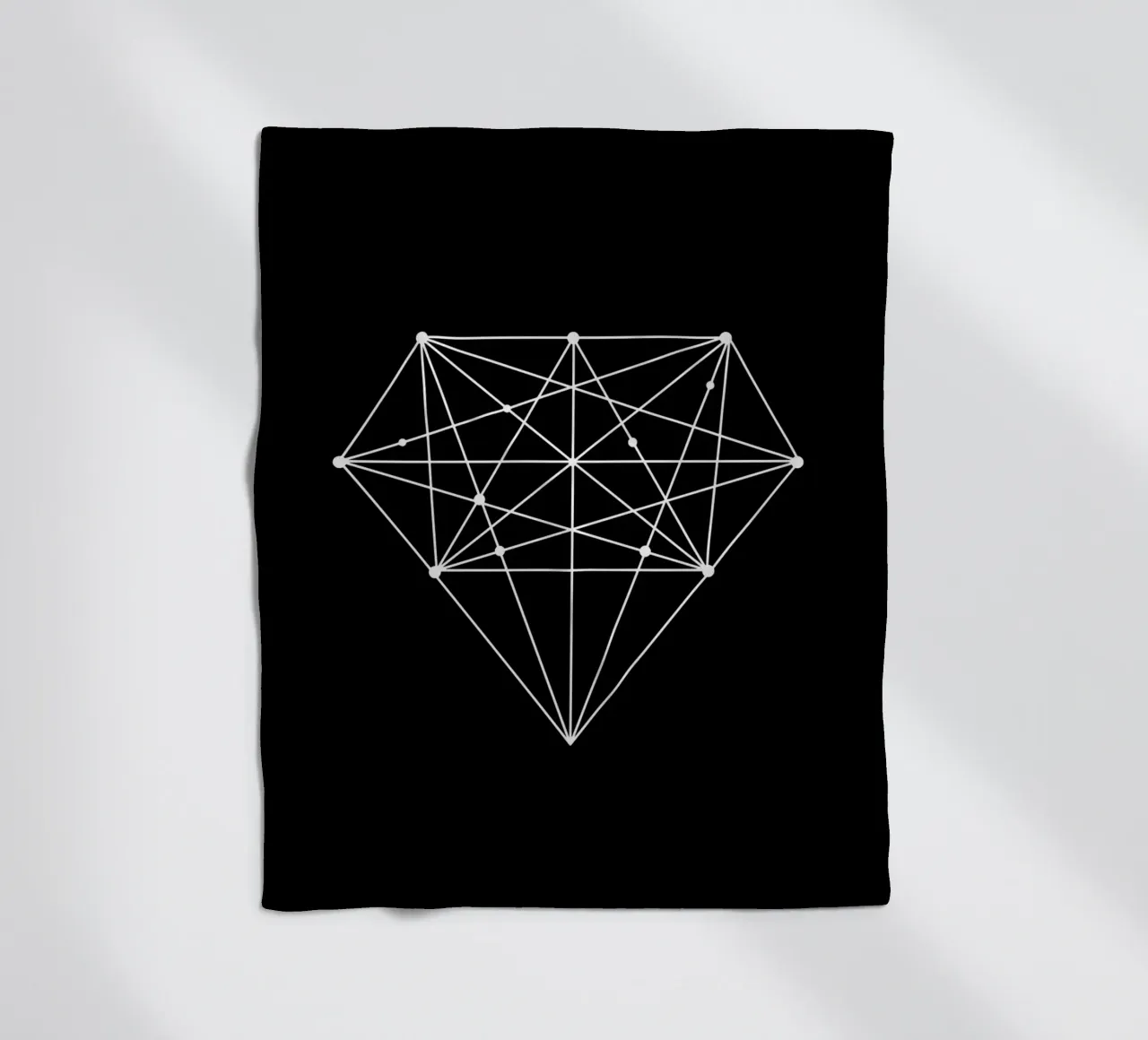 Diamante Elegante design geometrico in bianco e nero coperta in pile da THE MOTIVATED TYPE