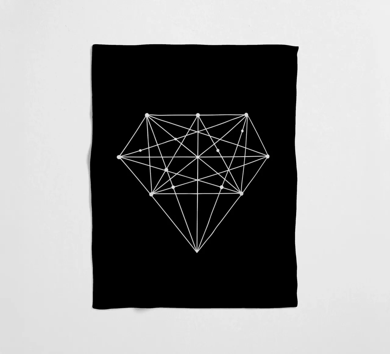 Diamante Elegante design geometrico in bianco e nero coperta in pile da THE MOTIVATED TYPE