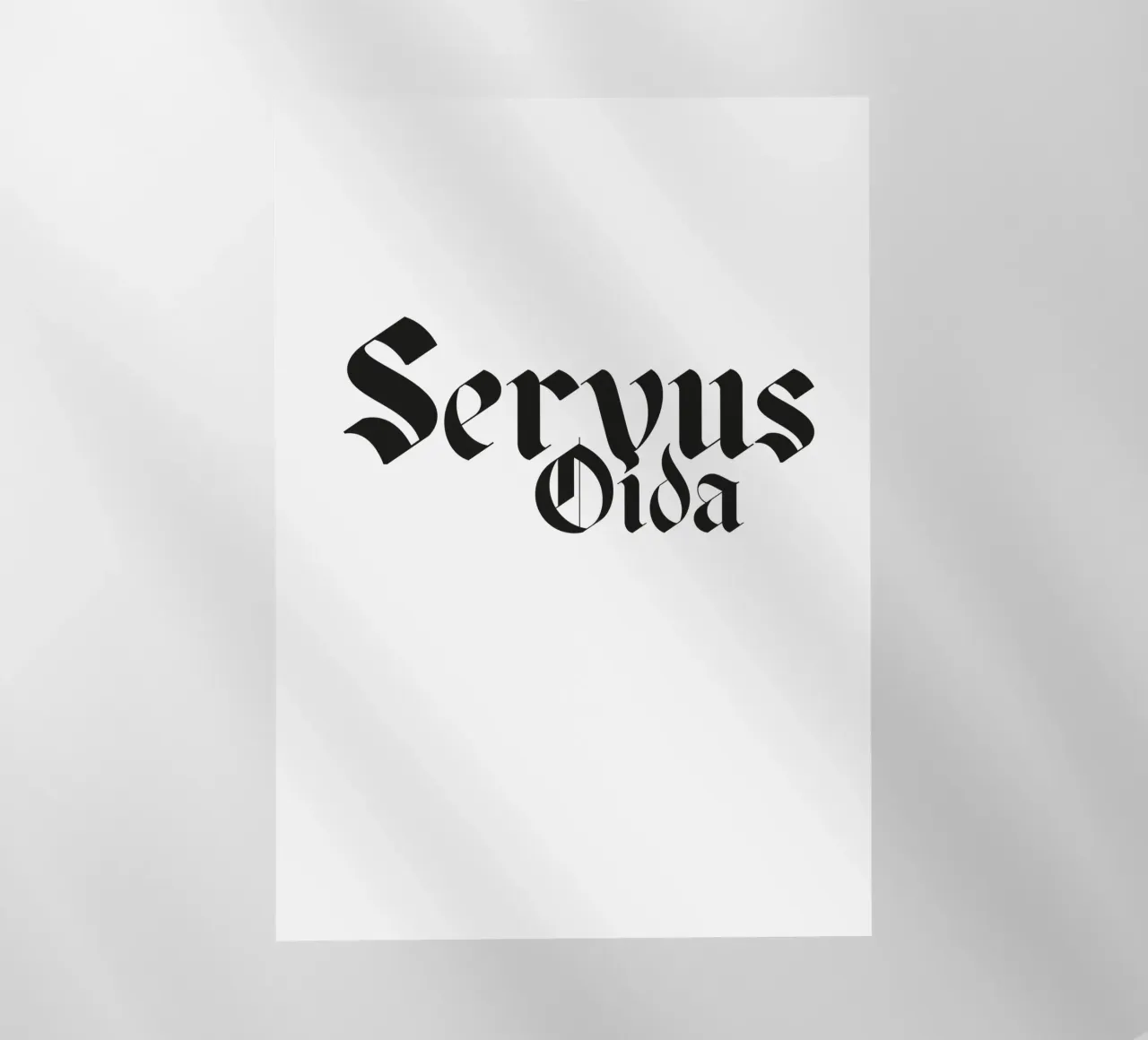Servus backlit film by Flo Klein