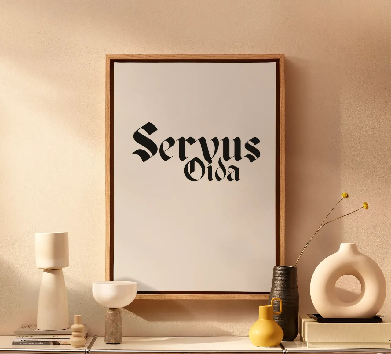 Servus tela con Cornice a cassetta da Flo Klein