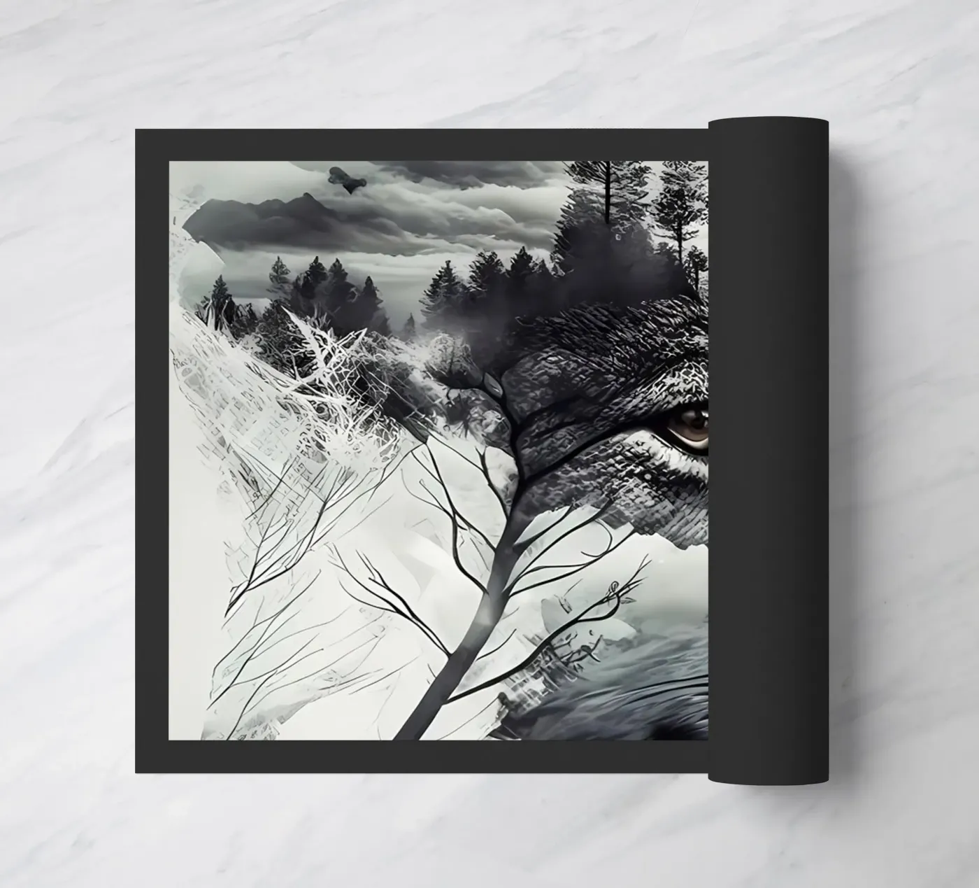 Wolf Animal Fußmatte von Pierre Walton