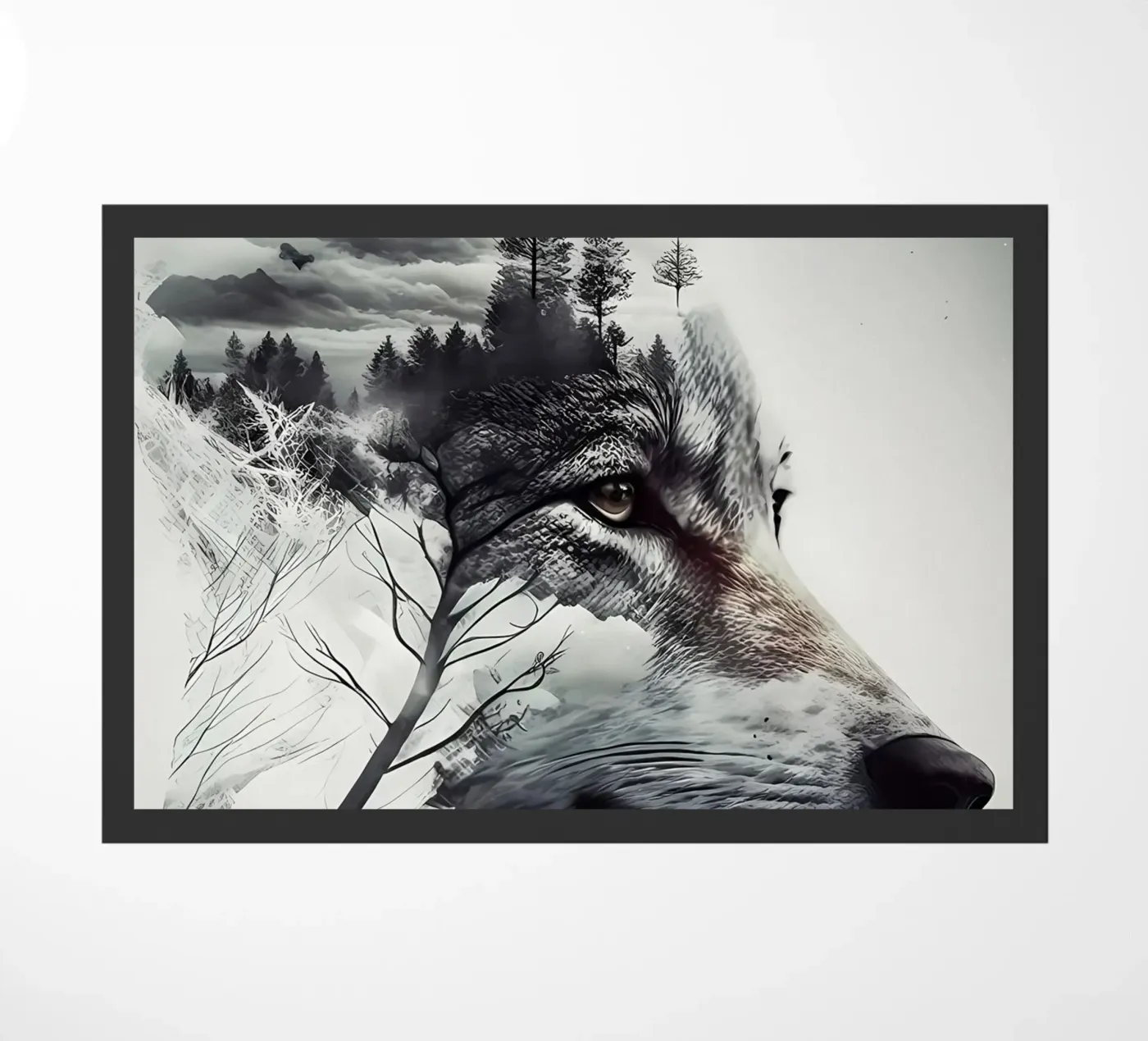 Wolf Animal Fußmatte von Pierre Walton