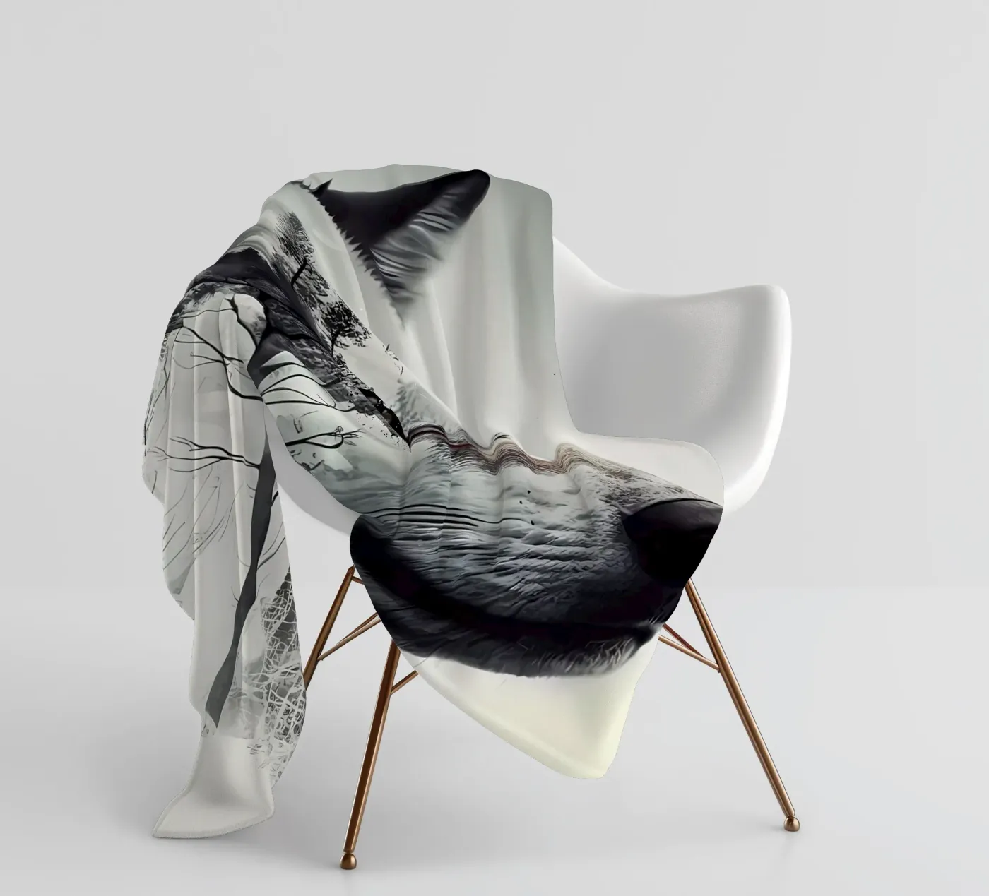 Wolf Dier fleecedeken van Pierre Walton