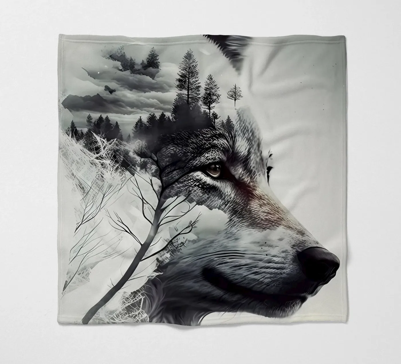 Wolf Dier fleecedeken van Pierre Walton