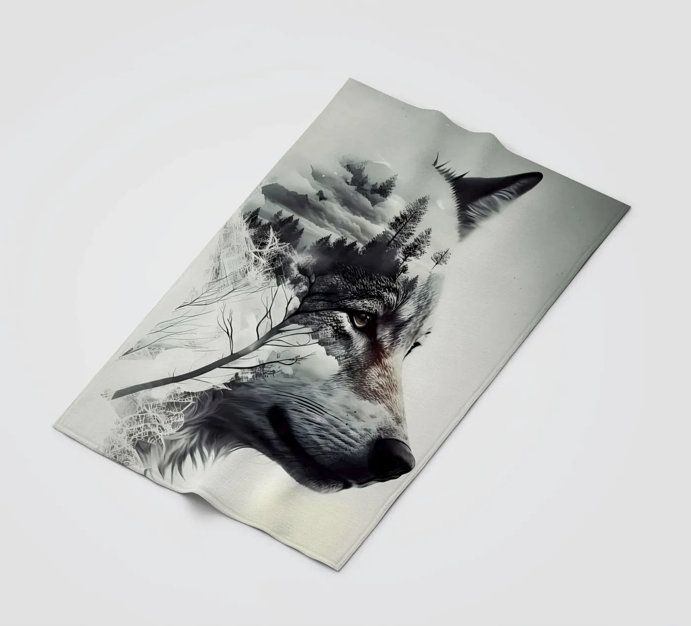 Wolf Dier fleecedeken van Pierre Walton