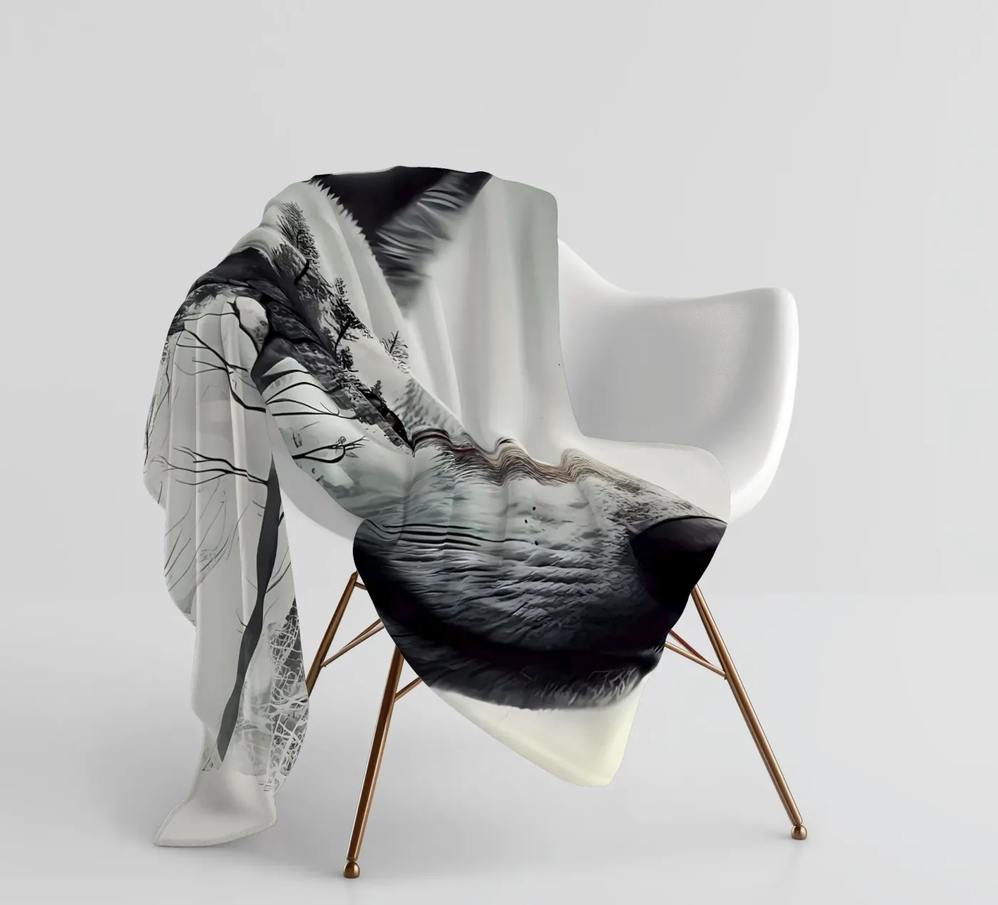 Wolf Dier fleecedeken van Pierre Walton