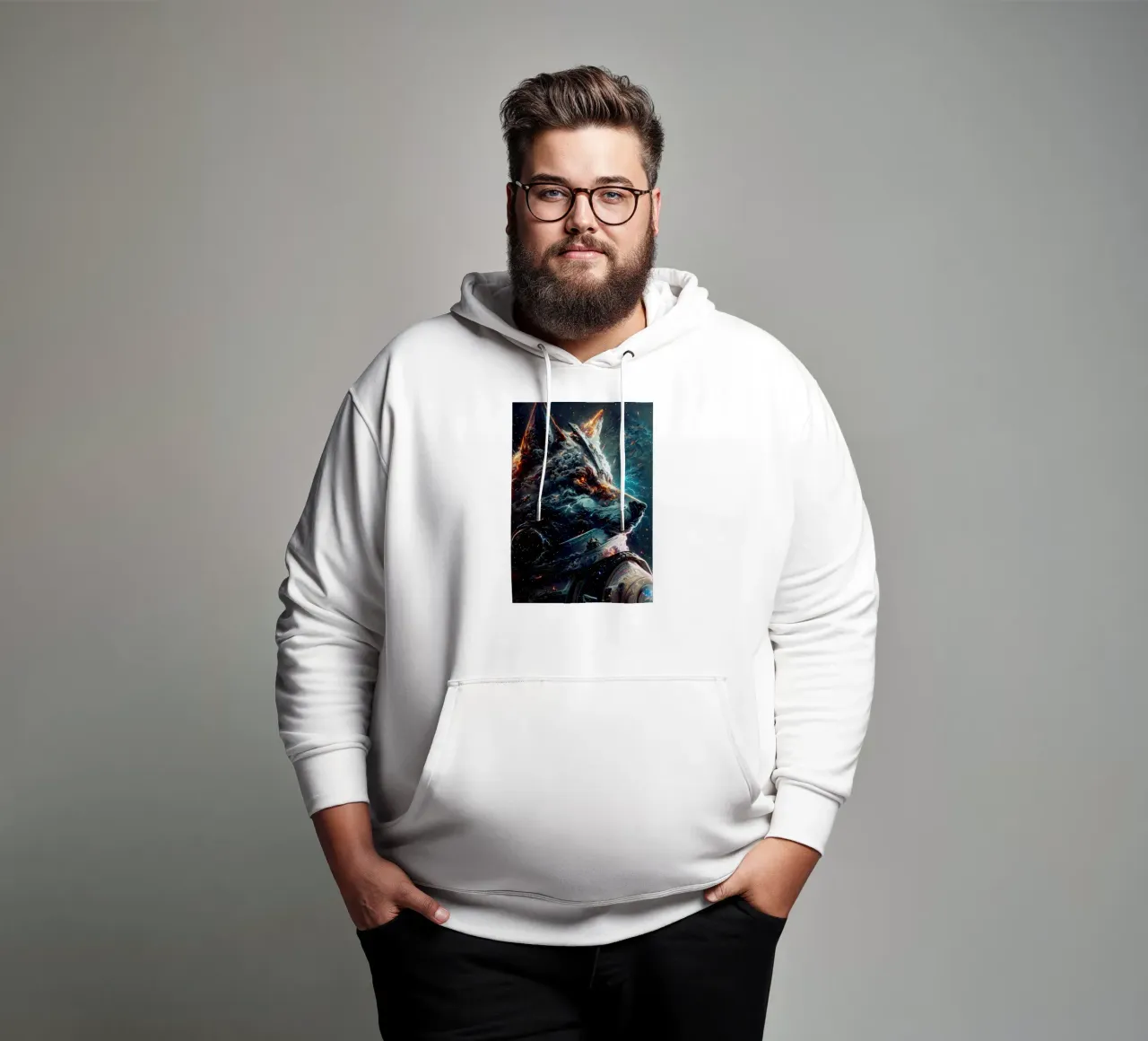 Animale lupo felpa con cappuccio da Pierre Walton