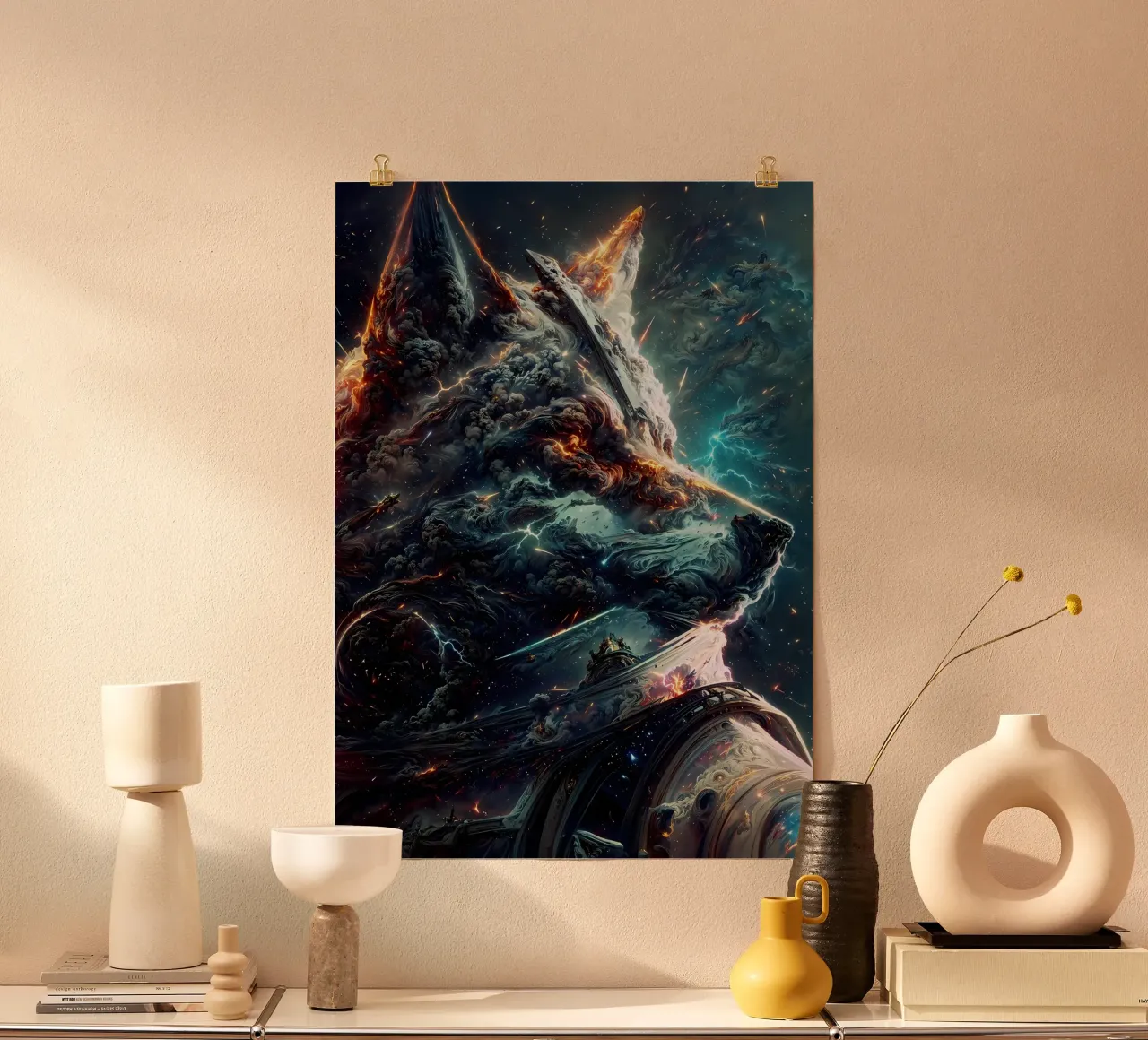 Animale lupo carta hahnemühle da Pierre Walton