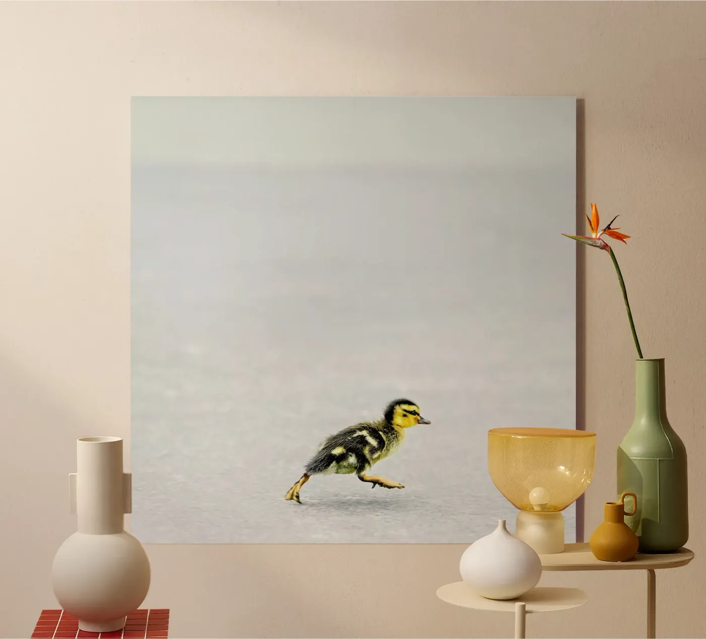 Duckling acrylic glass by Charlotte Curd