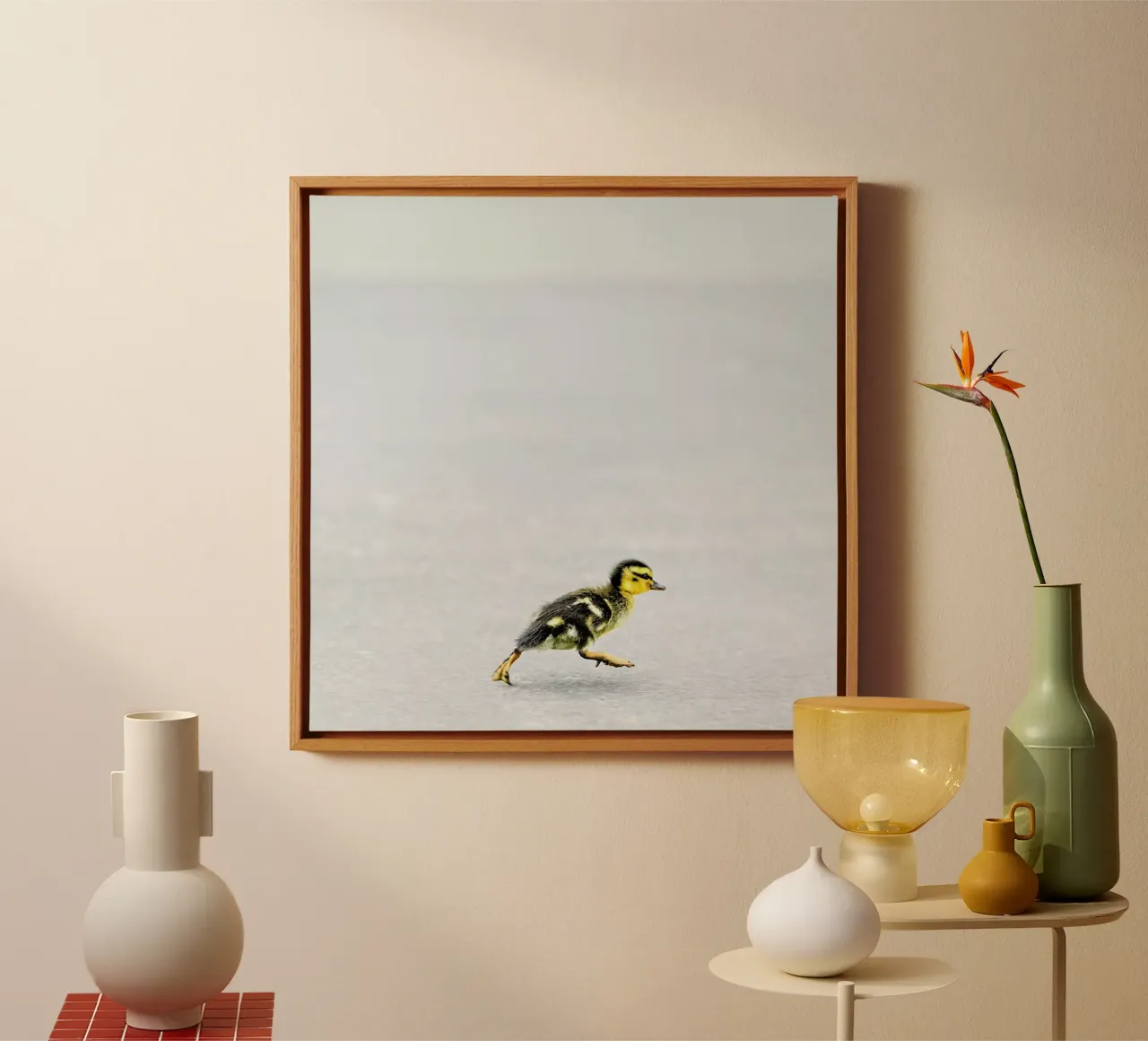 Duckling tela con Cornice a cassetta da Charlotte Curd