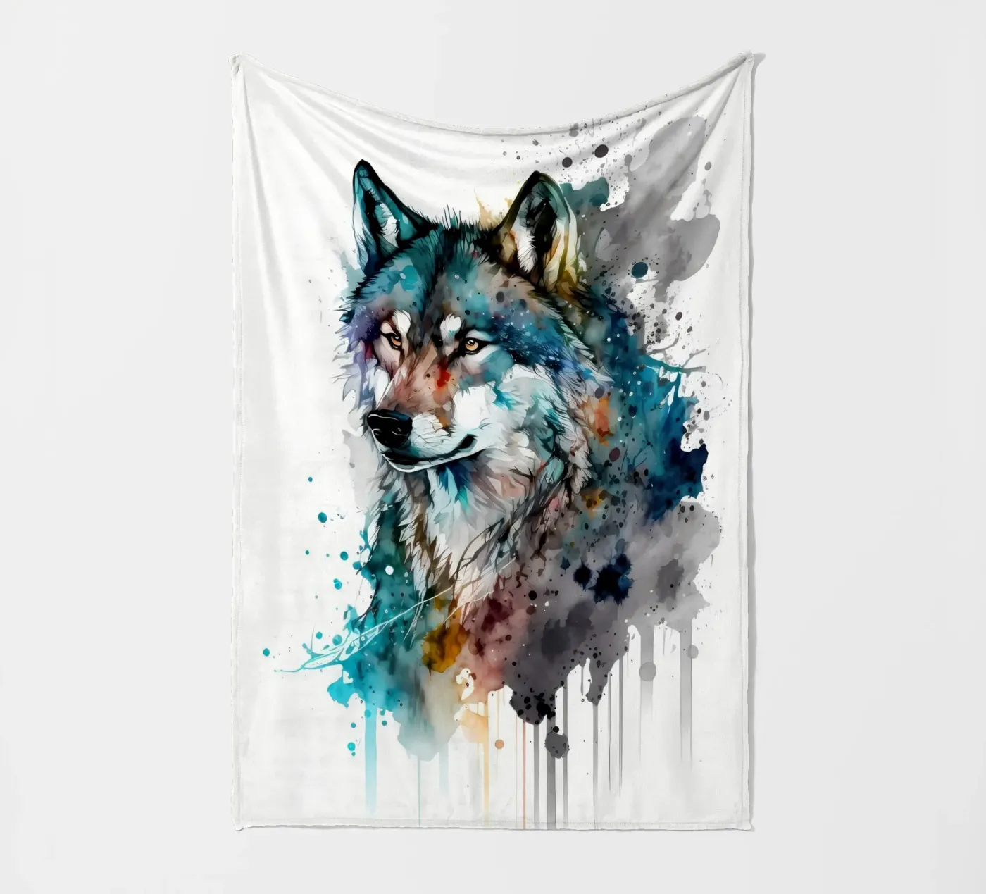 Wolf Tier Fleecedecke von Pierre Walton