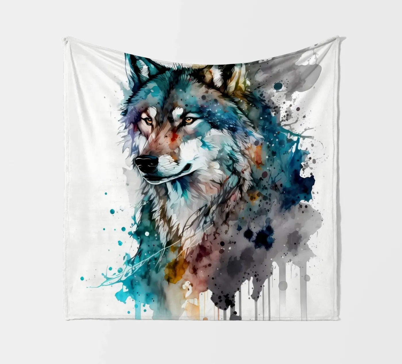 Wolf Tier Fleecedecke von Pierre Walton