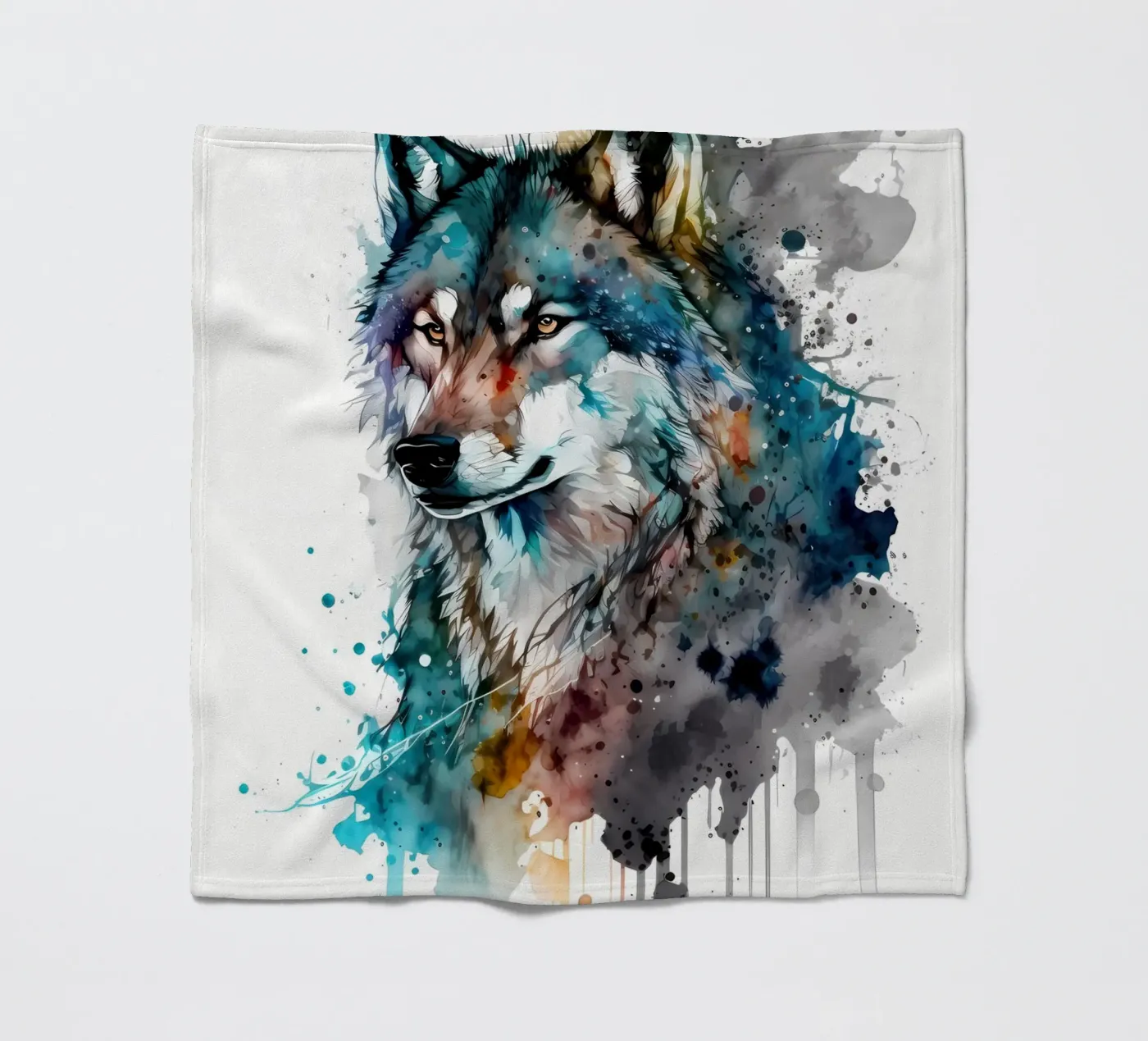 Wolf Tier Fleecedecke von Pierre Walton