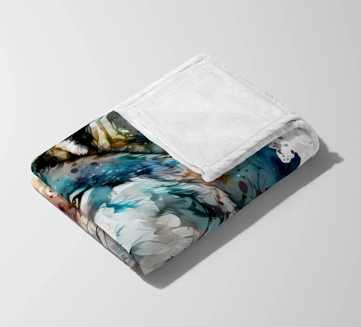 Wolf Tier Fleecedecke von Pierre Walton