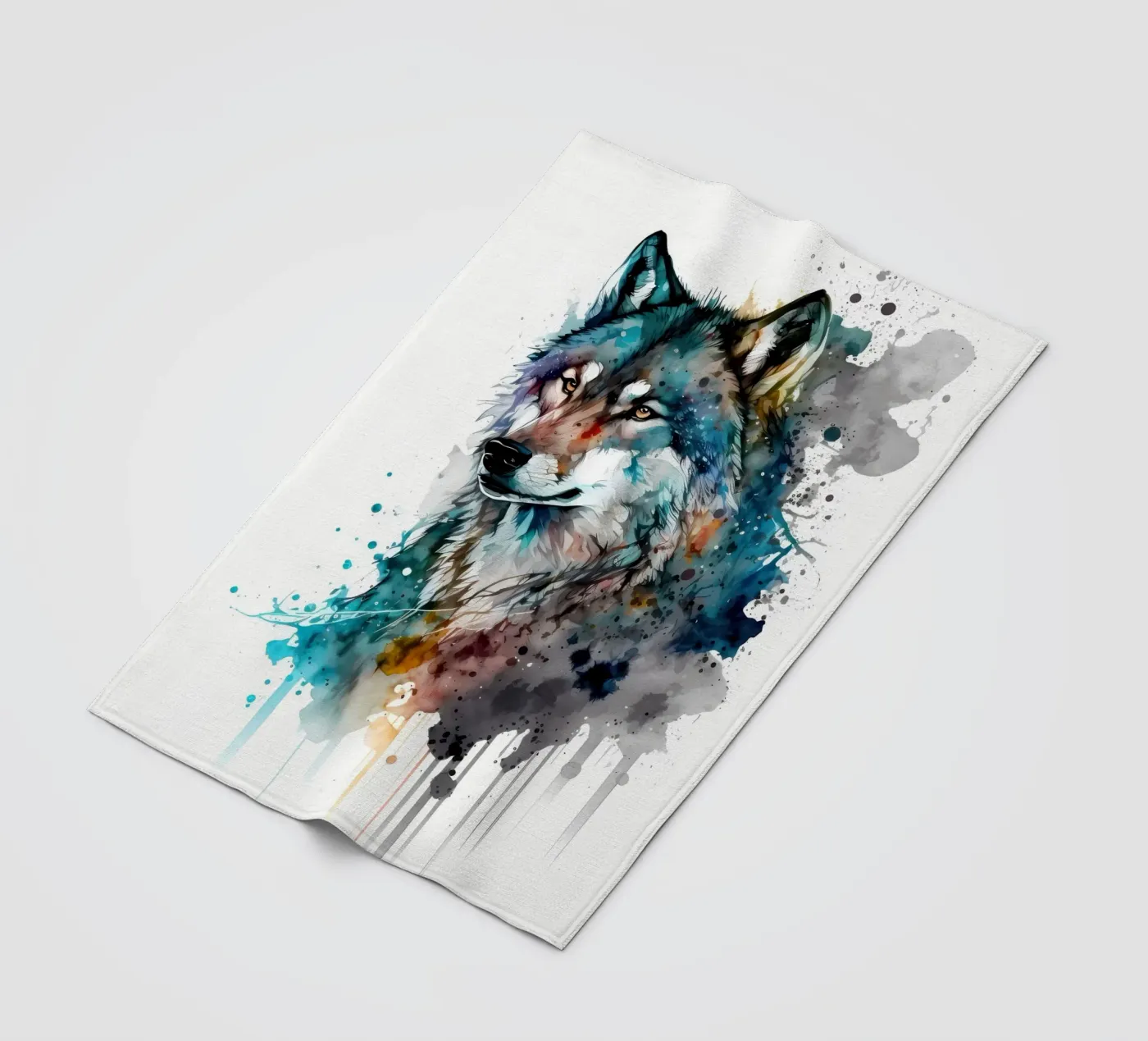Wolf Tier Fleecedecke von Pierre Walton
