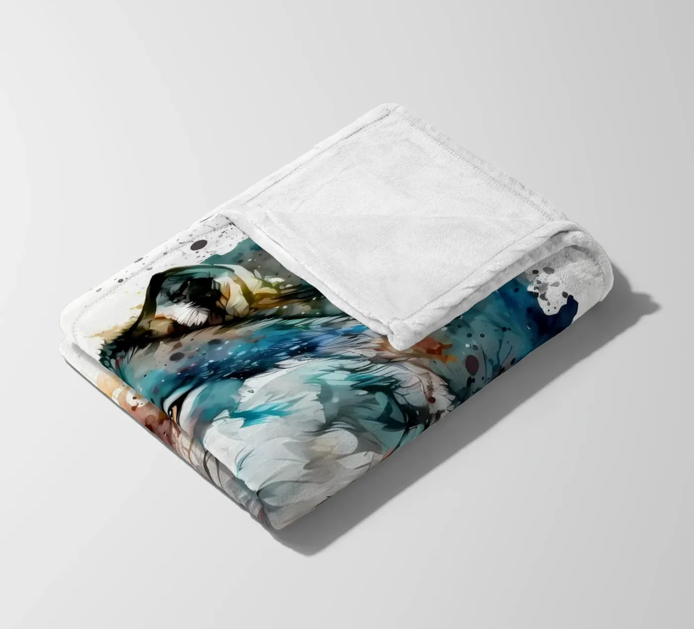 Wolf Tier Fleecedecke von Pierre Walton