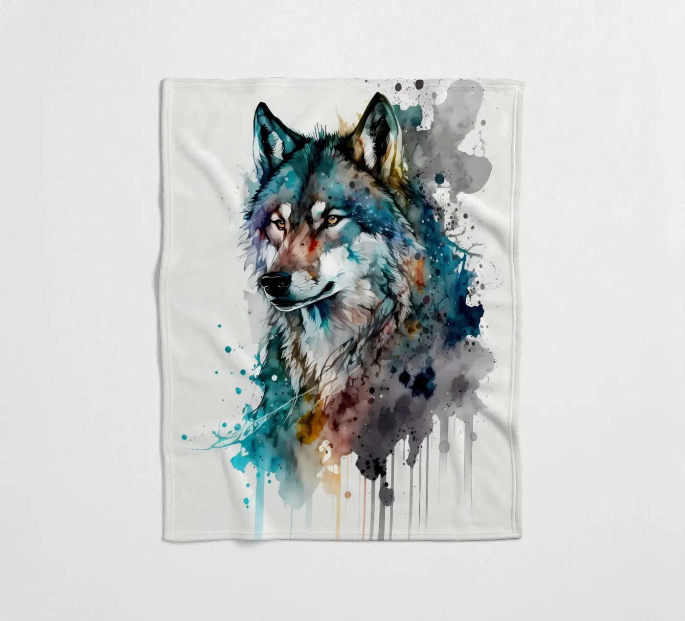 Wolf Tier Fleecedecke von Pierre Walton