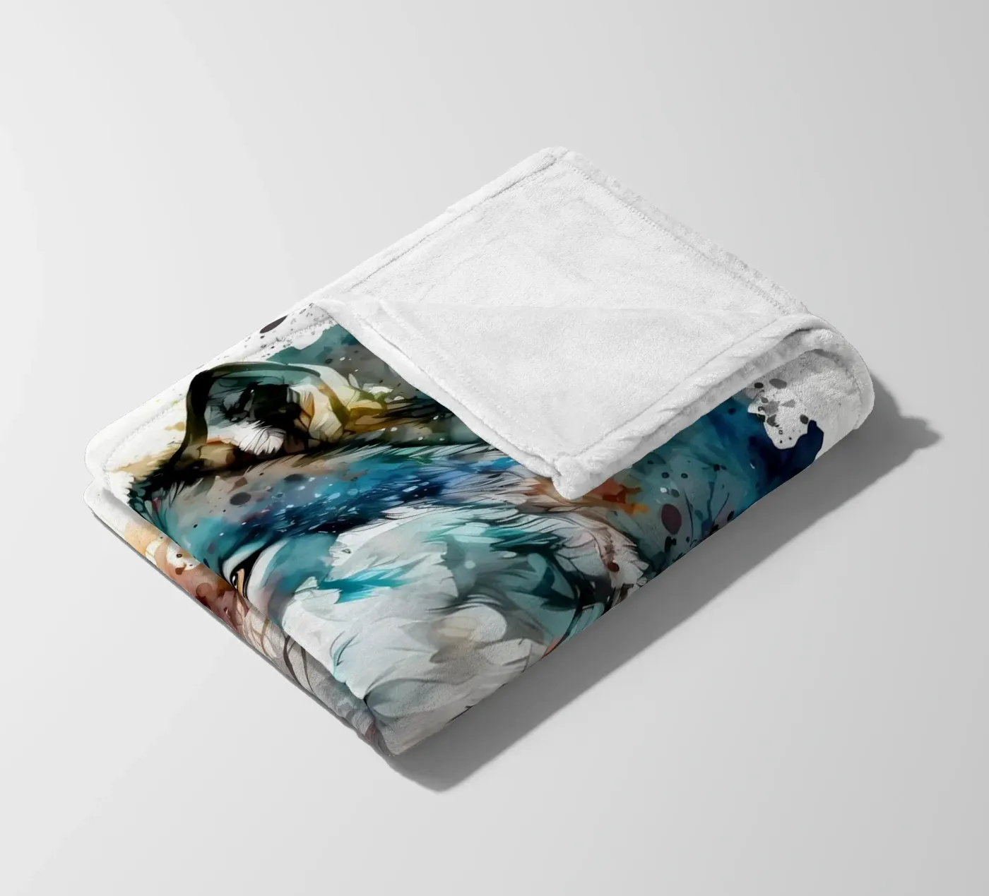 Wolf Tier Fleecedecke von Pierre Walton
