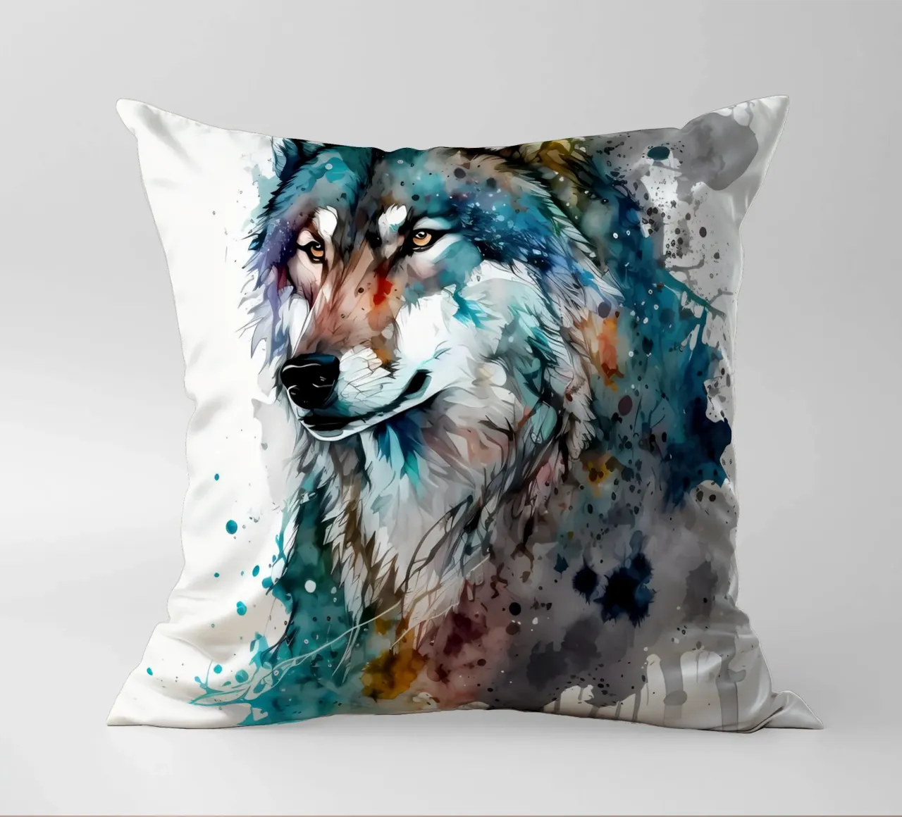Wolf Animal decorative cushion by Pierre Walton