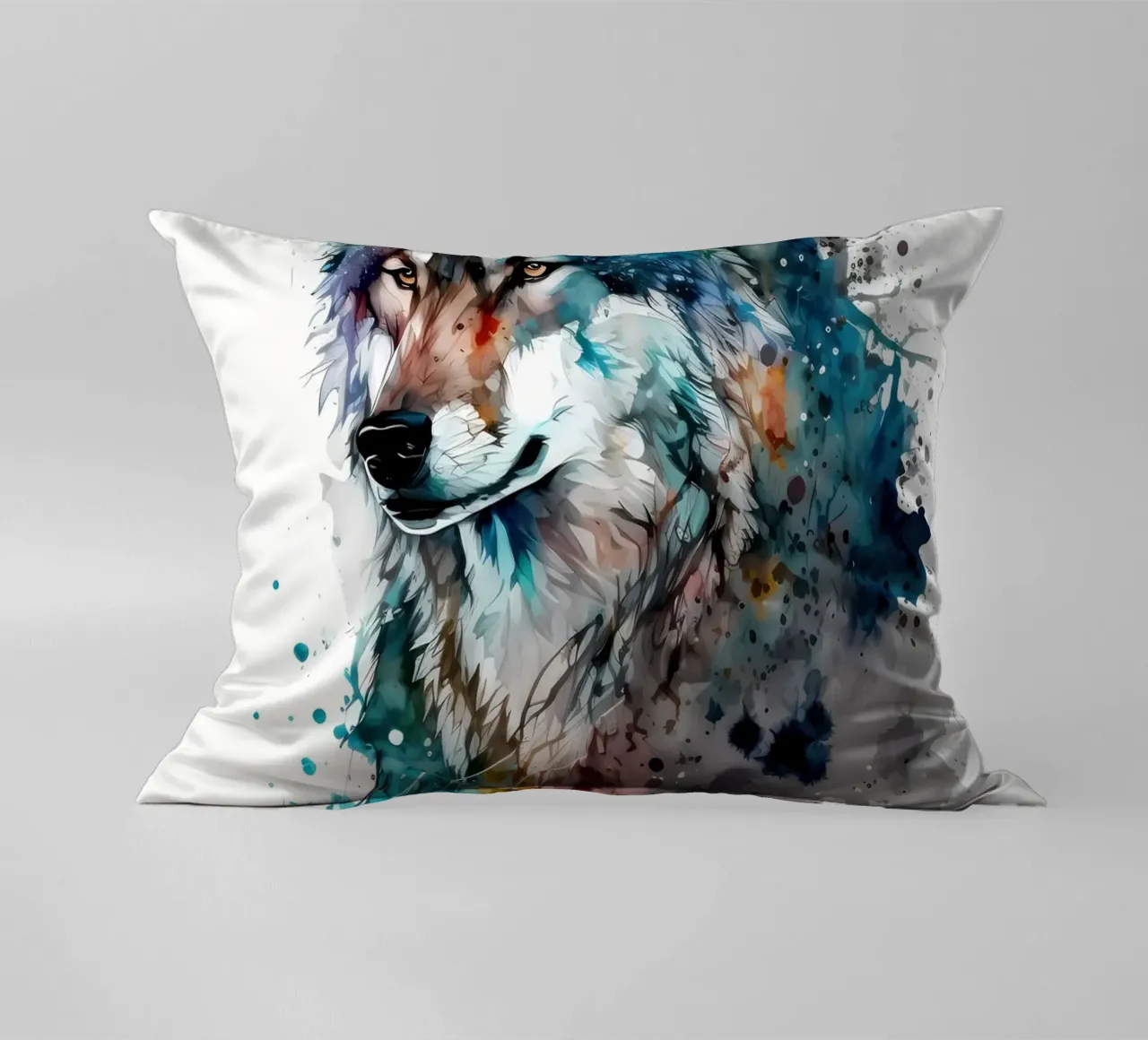 Wolf Animal decorative cushion by Pierre Walton