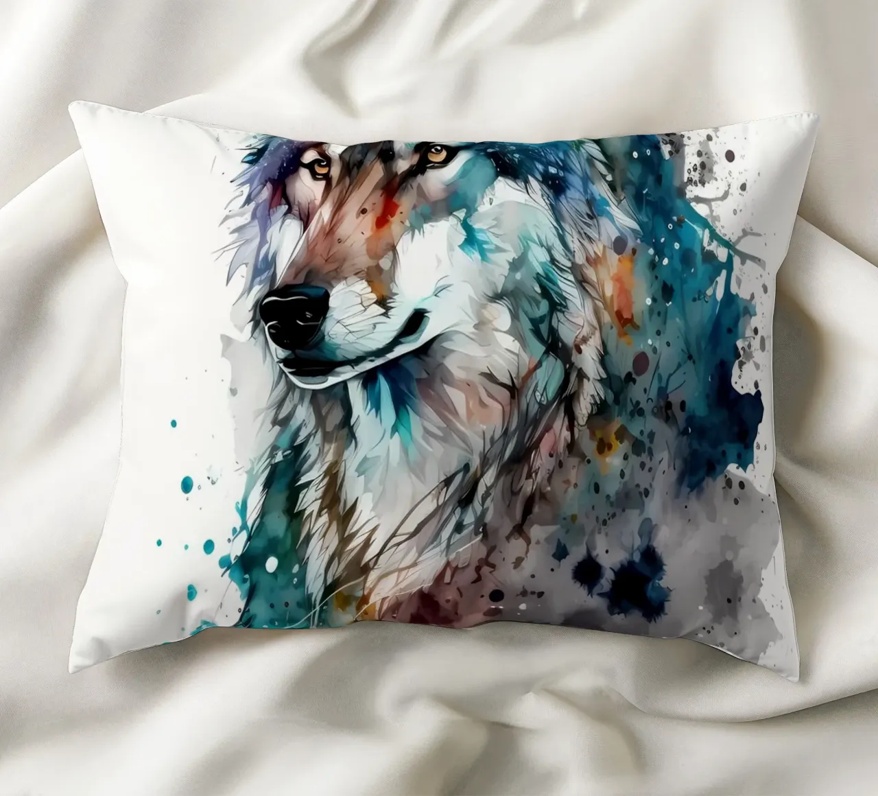 Wolf Animal decorative cushion by Pierre Walton