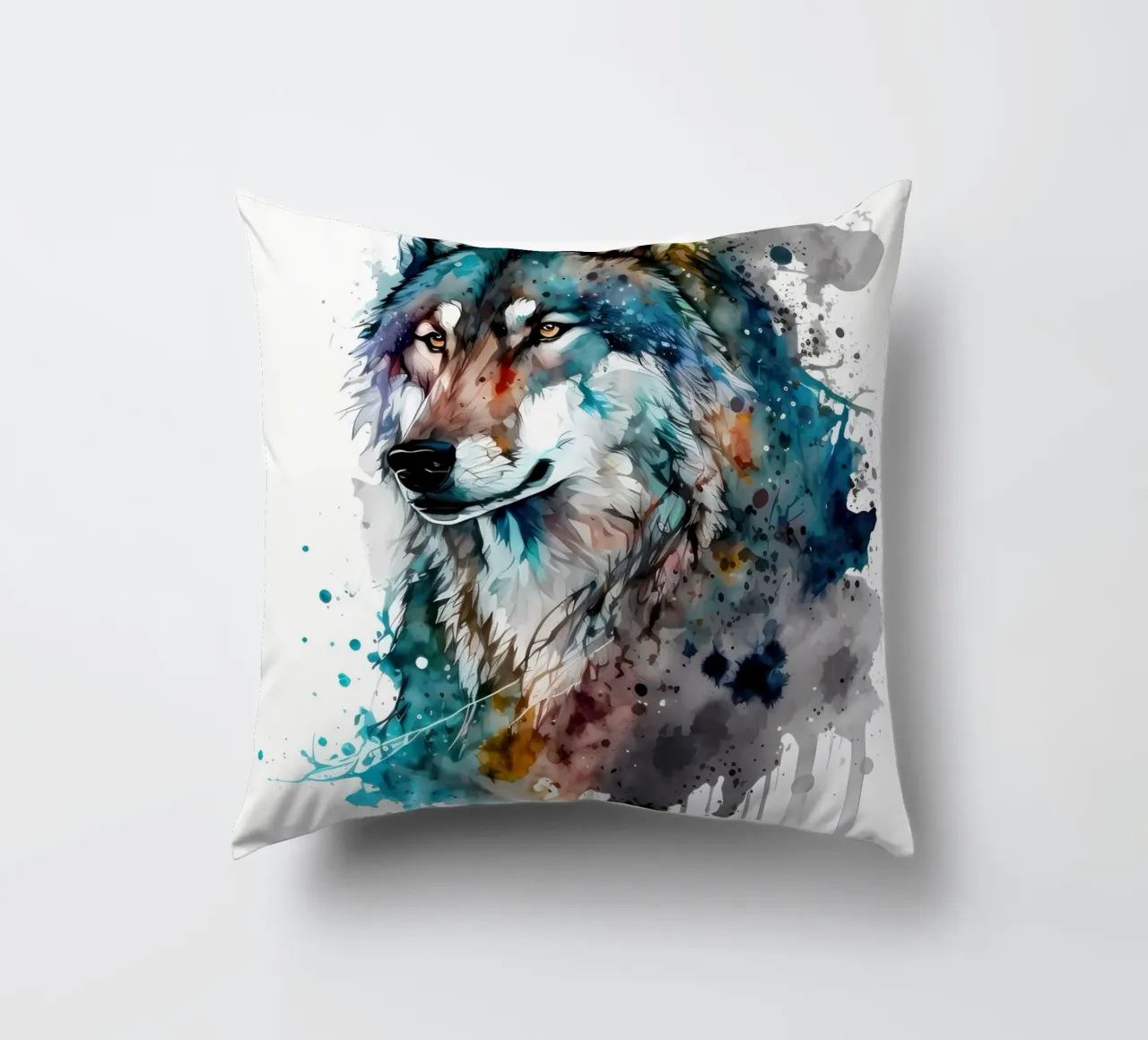 Wolf Animal decorative cushion by Pierre Walton
