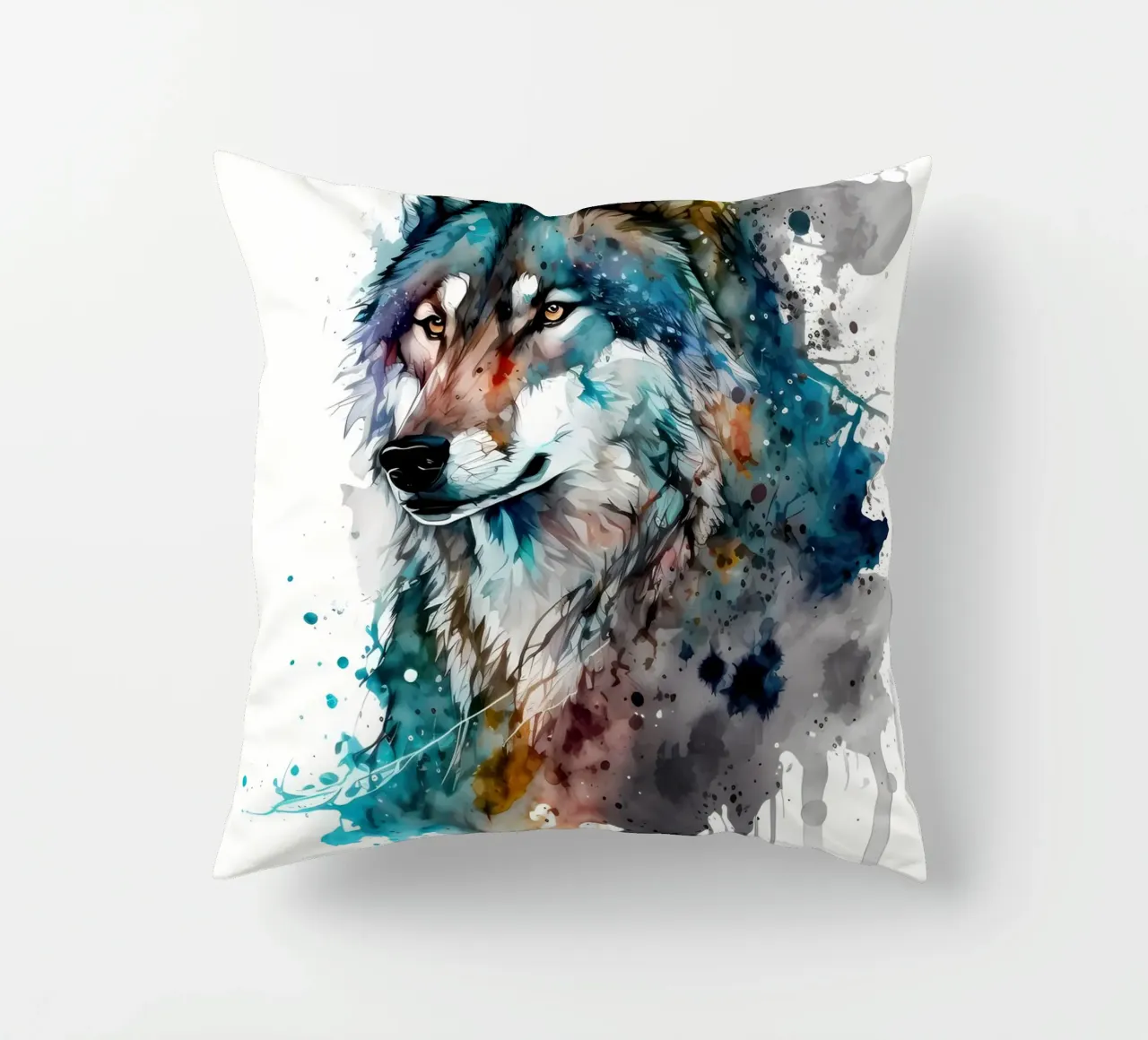 Wolf Animal decorative cushion by Pierre Walton
