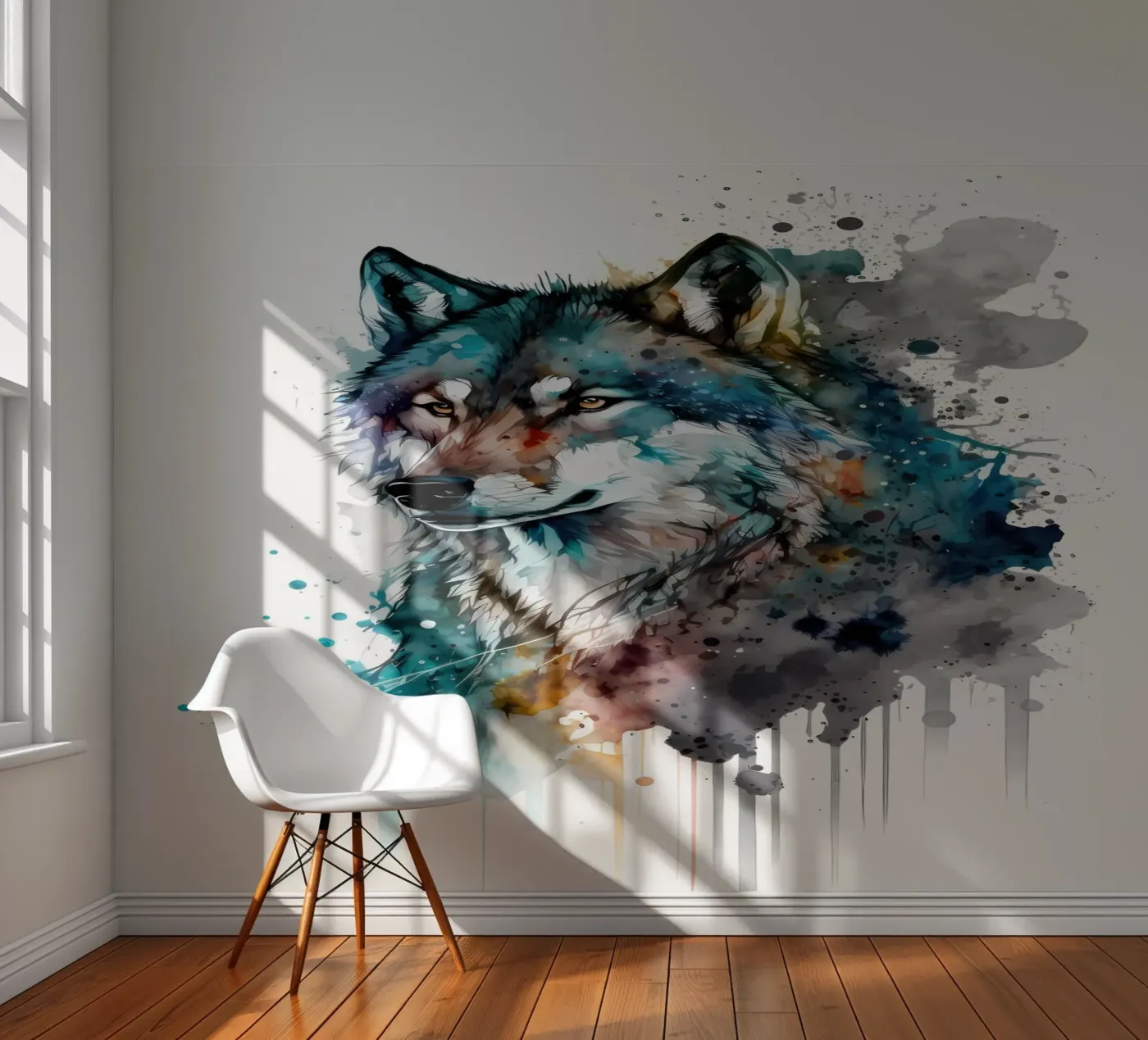 Wolf Dier fotobehang van Pierre Walton