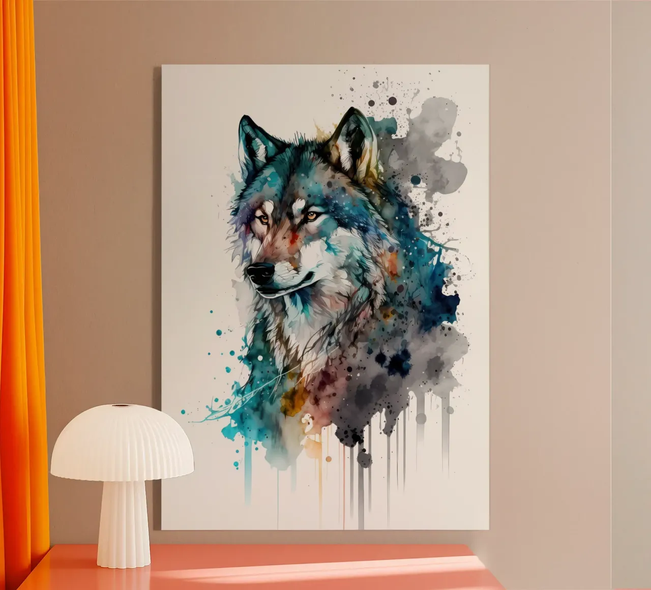 Animale lupo plexiglass da Pierre Walton