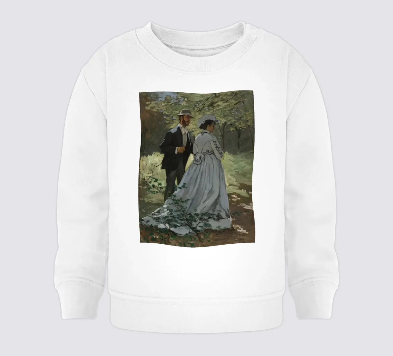 Claude Monet - Bazille e Camille felpa neonato da Timeless Artworks