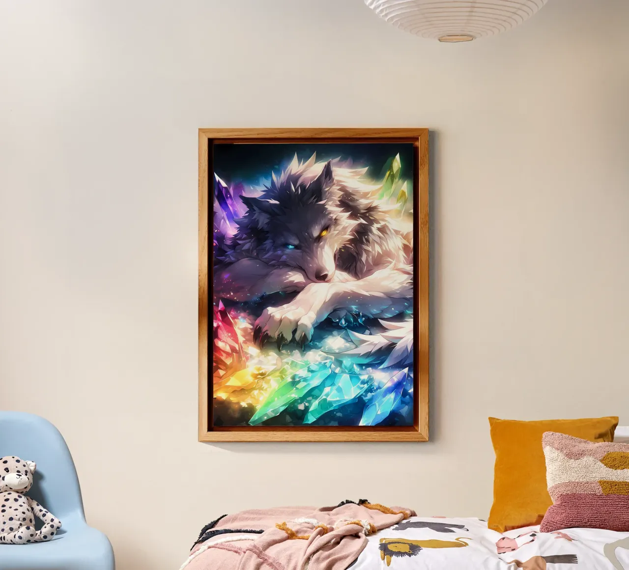 Animale lupo alluminio dibond da Pierre Walton