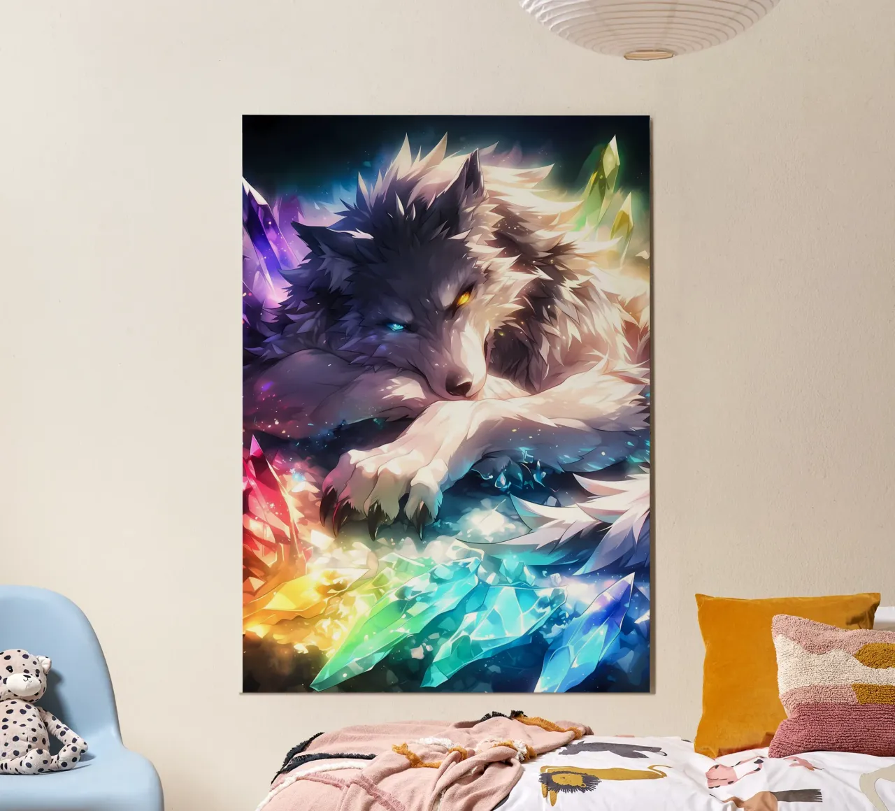 Animale lupo alluminio dibond da Pierre Walton
