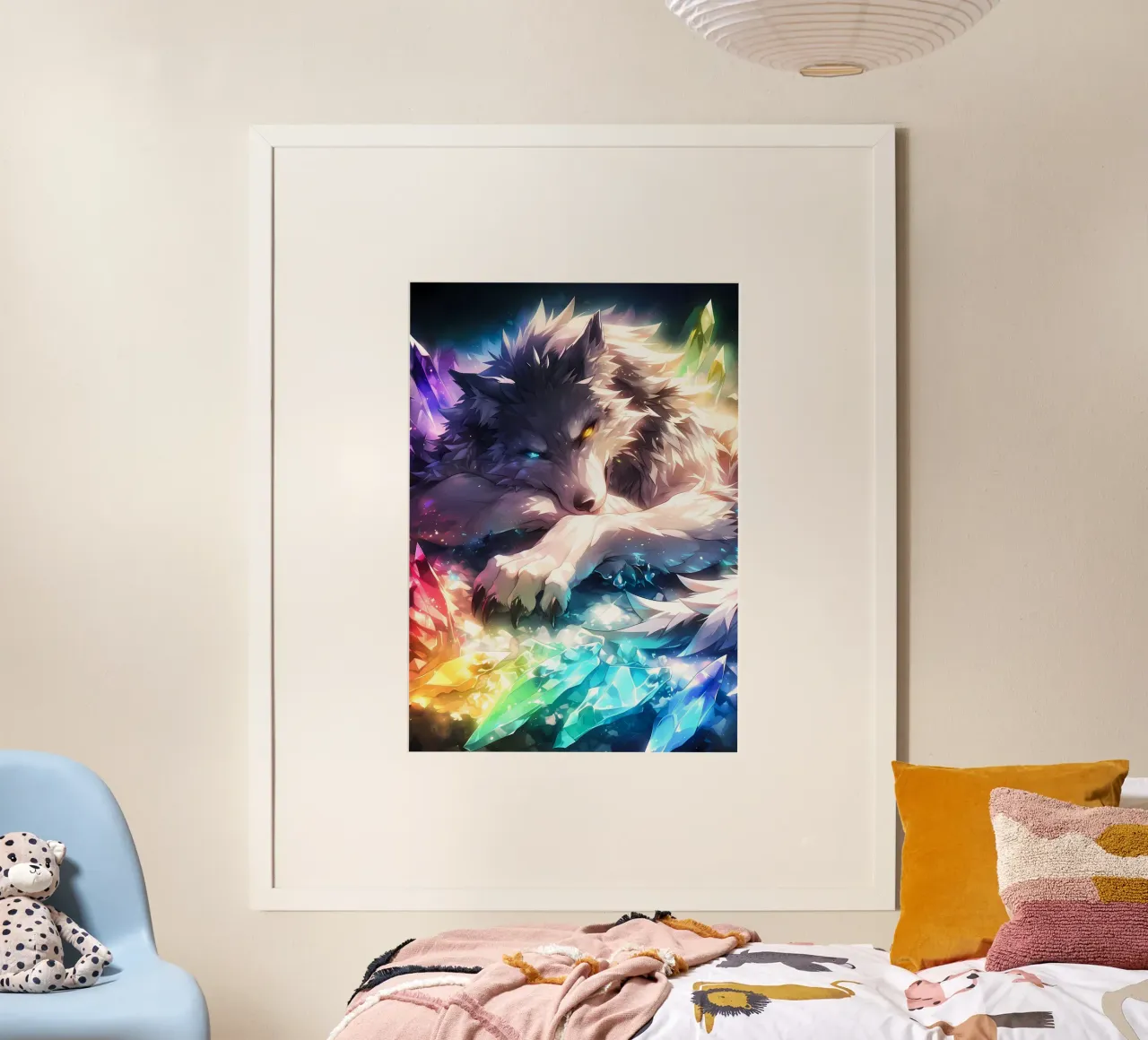 Wolf Dier poster van Pierre Walton