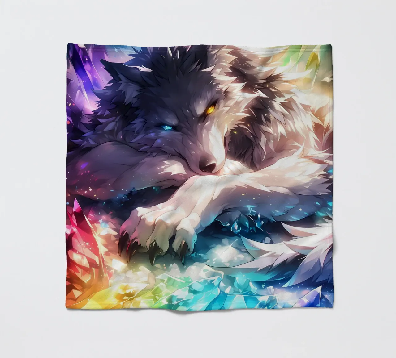 Animale lupo coperta in pile da Pierre Walton
