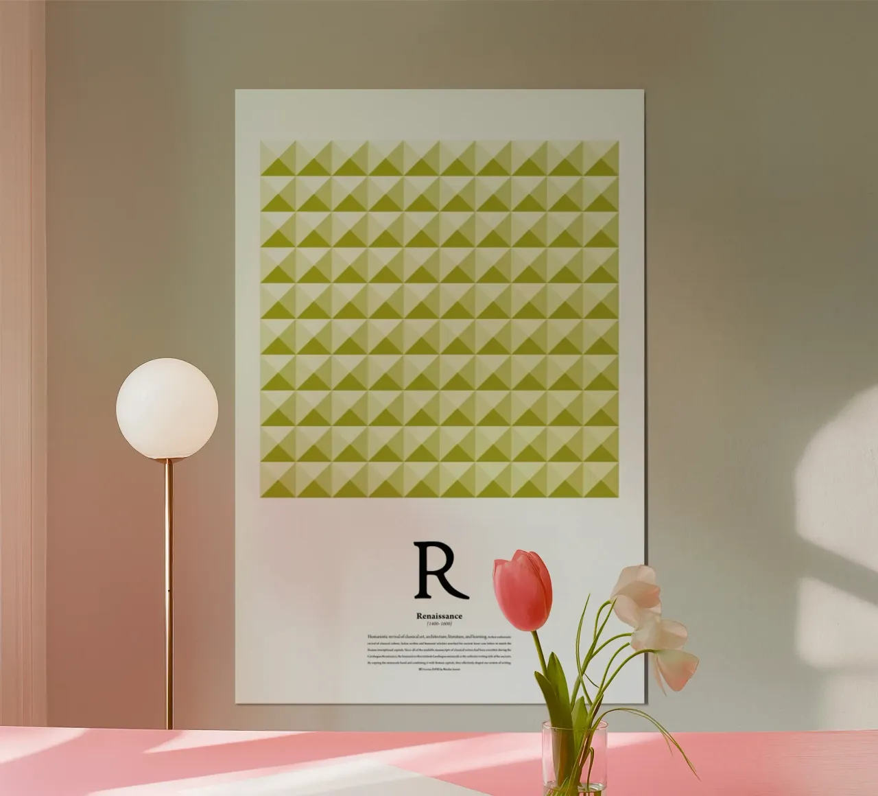 R - Renaissance poster con telaio in alluminio da The True Type