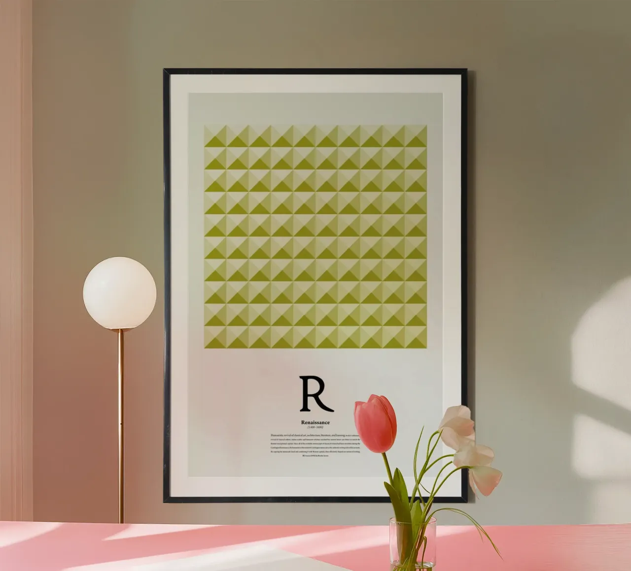 R - Renaissance poster con telaio in alluminio da The True Type