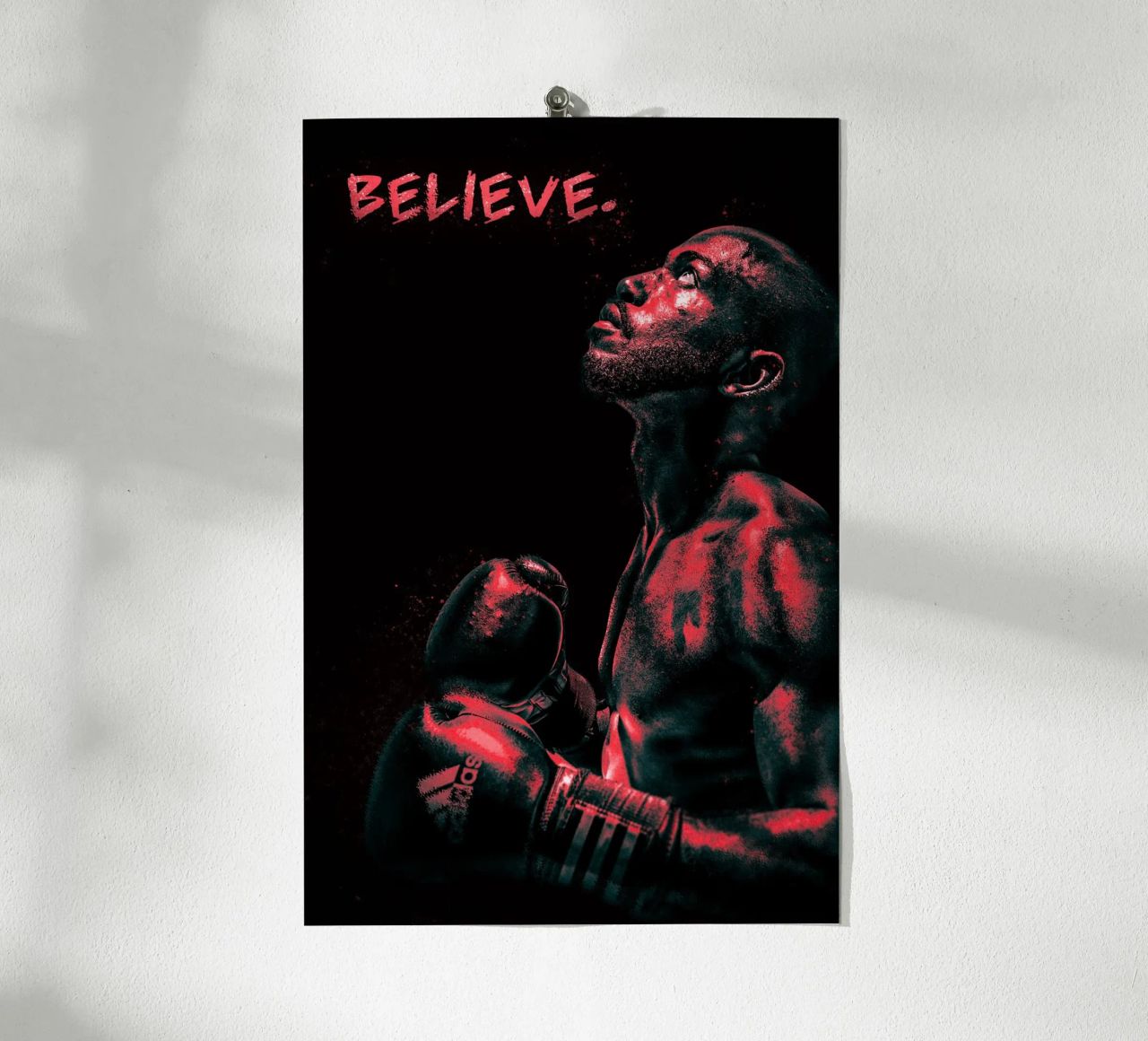 Boxer - believe. Poster von athlete.art
