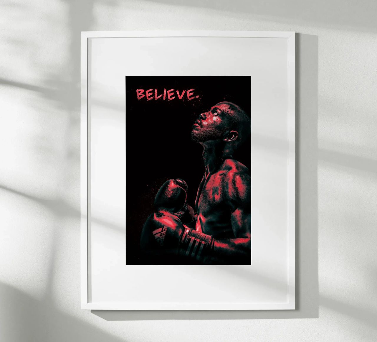 Boxer - believe. Poster von athlete.art